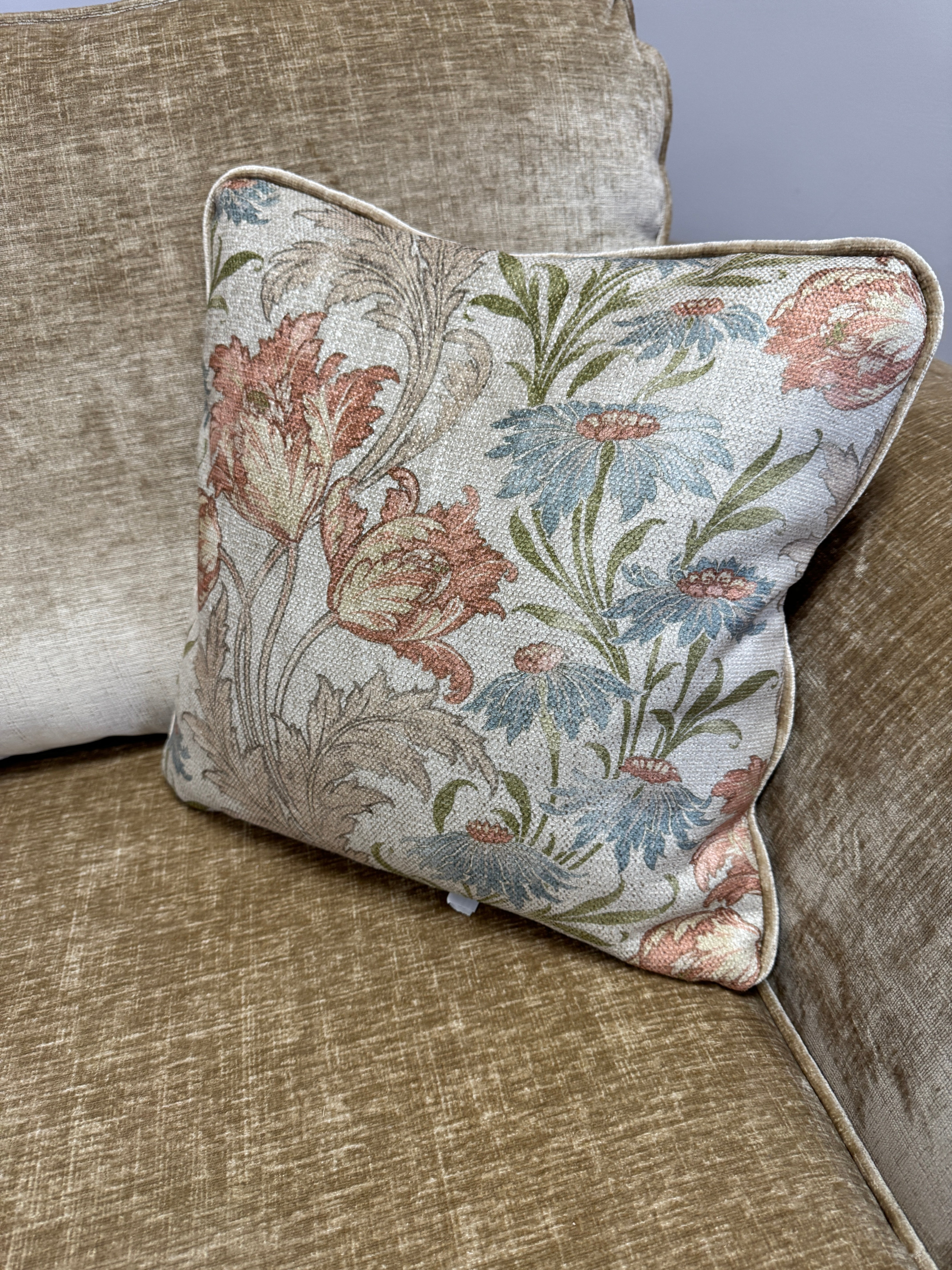 Danbury armchair in Dion Sand textured chenille fabric