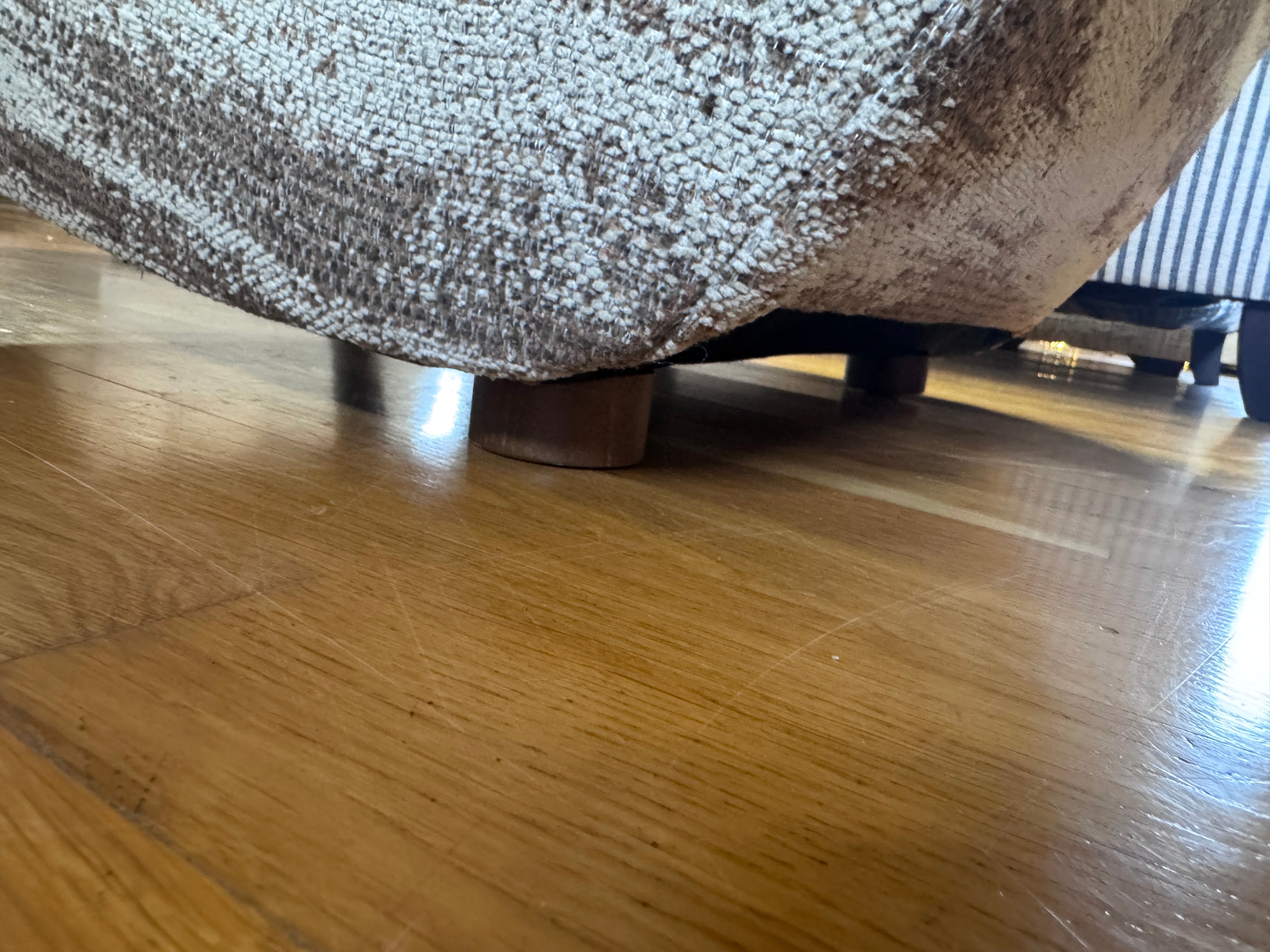 At the Helm Paolo armless accent chair in natural and terracotta