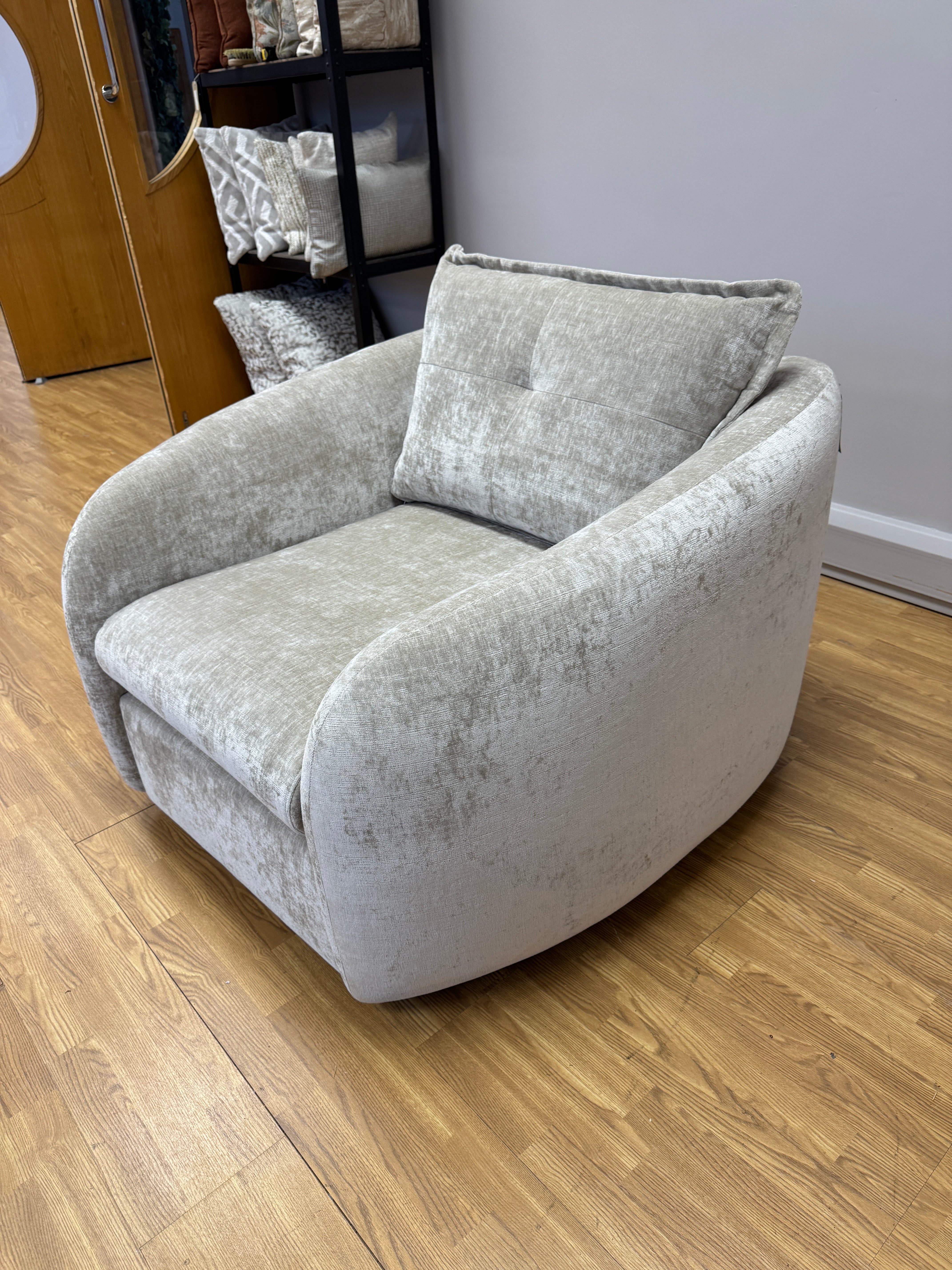 Sofology Portobello armchair in Celine Husk chenille fabric