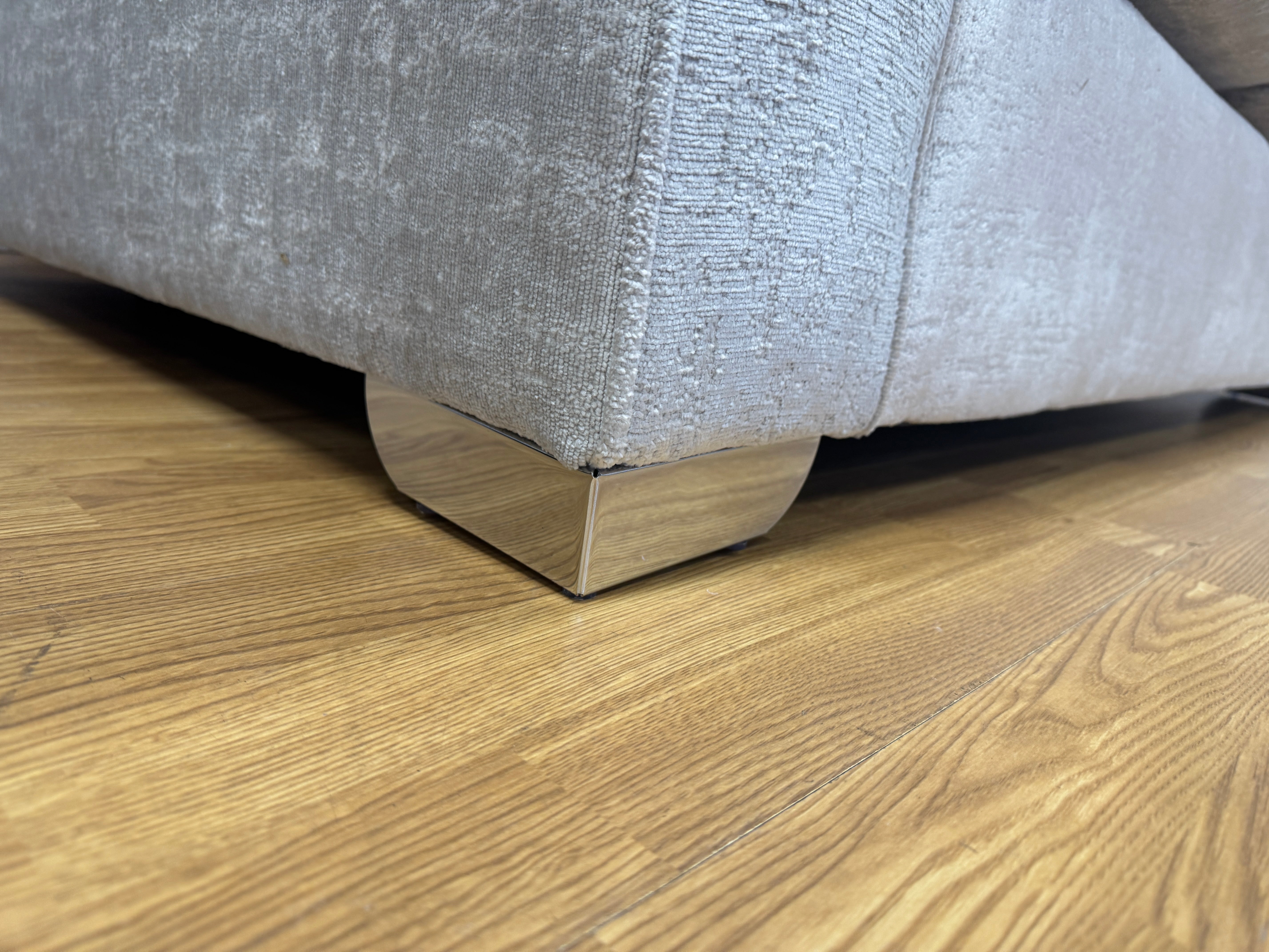 Chicago 2 seater sofa in Aaron Silver textured chenille