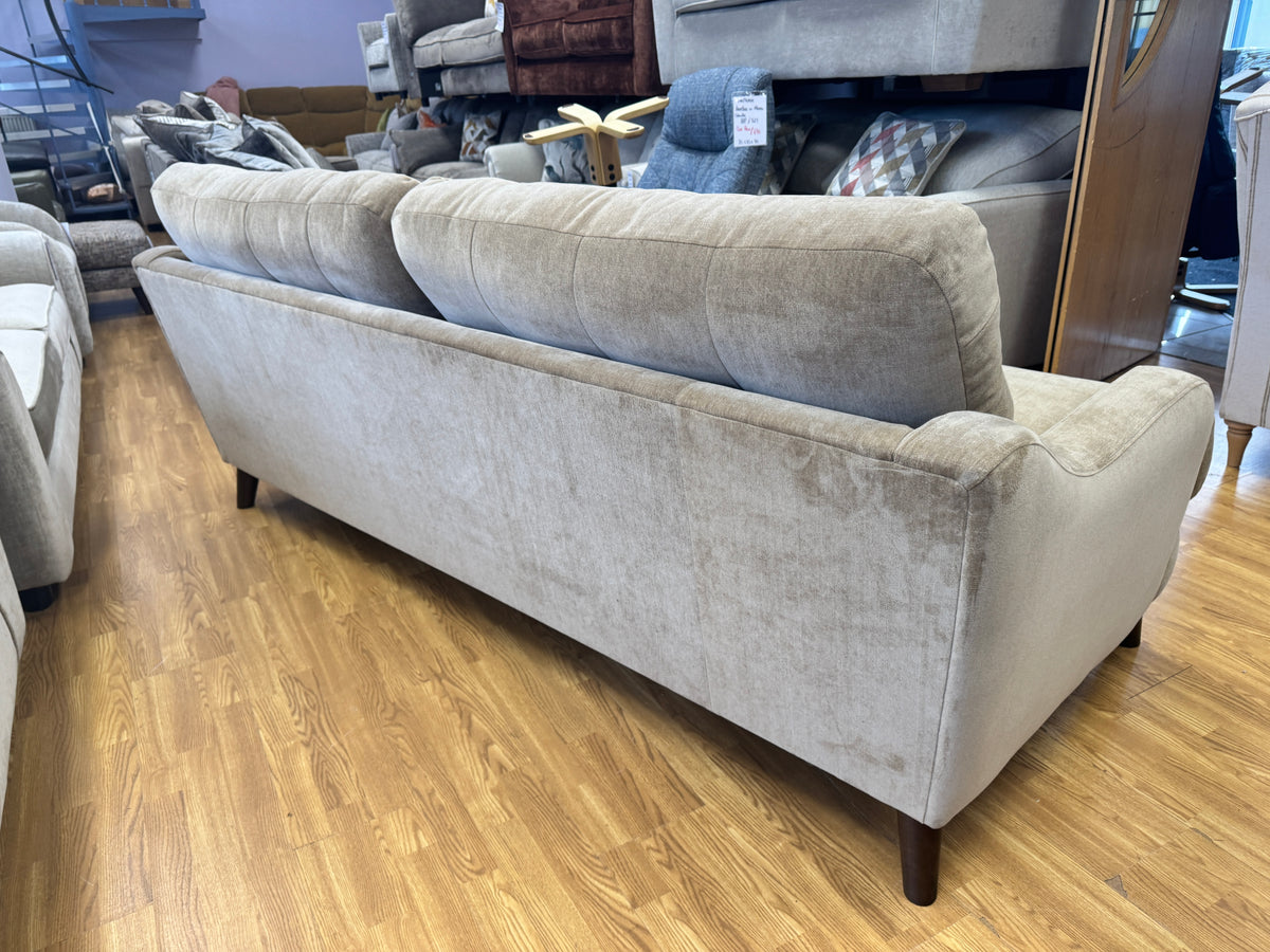 Loften 4 seater sofa in caramel soft chenille fabric