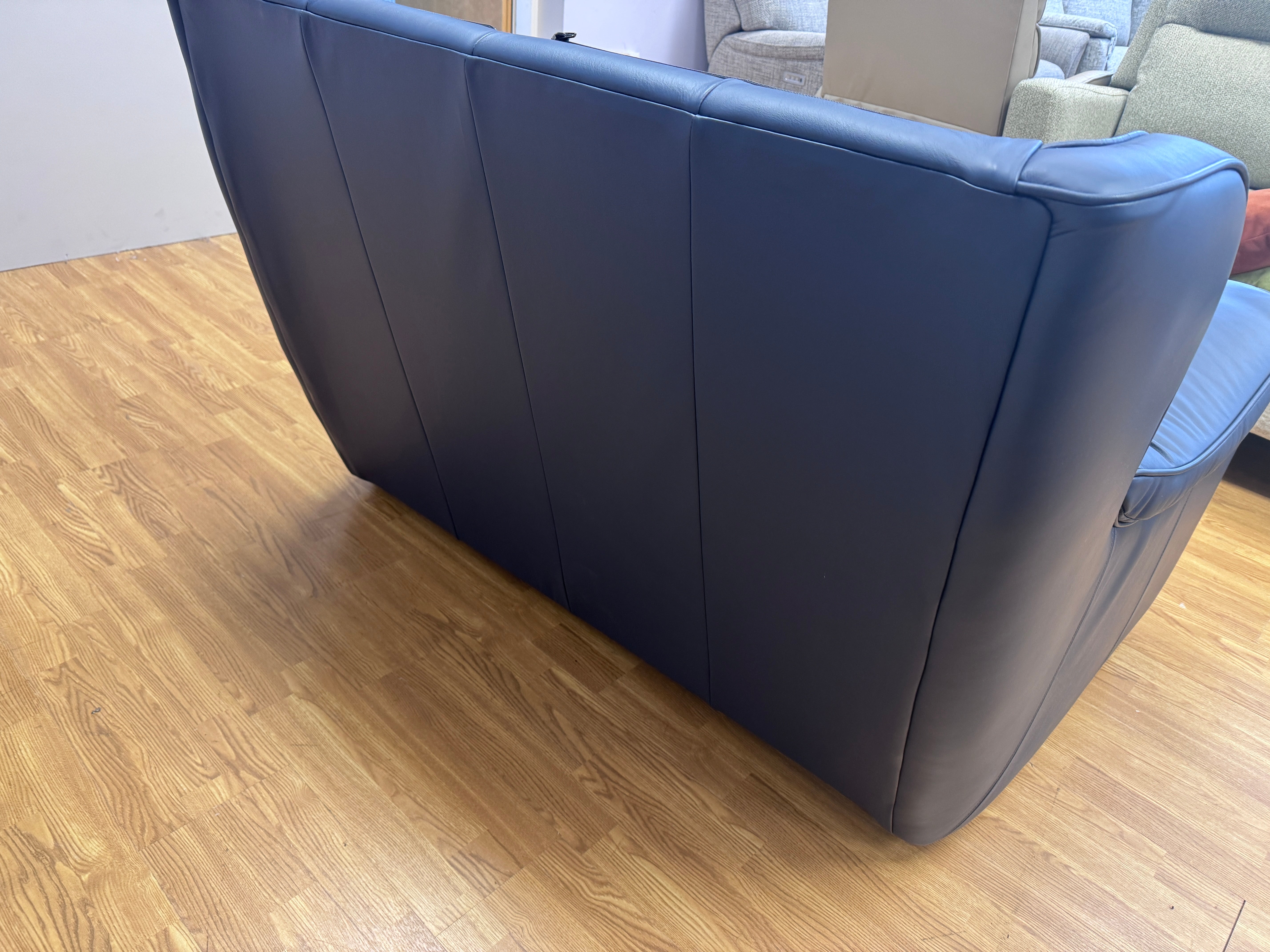 Parker Knoll Boston 2 seater sofa in Madri Storm blue leather (pair available)