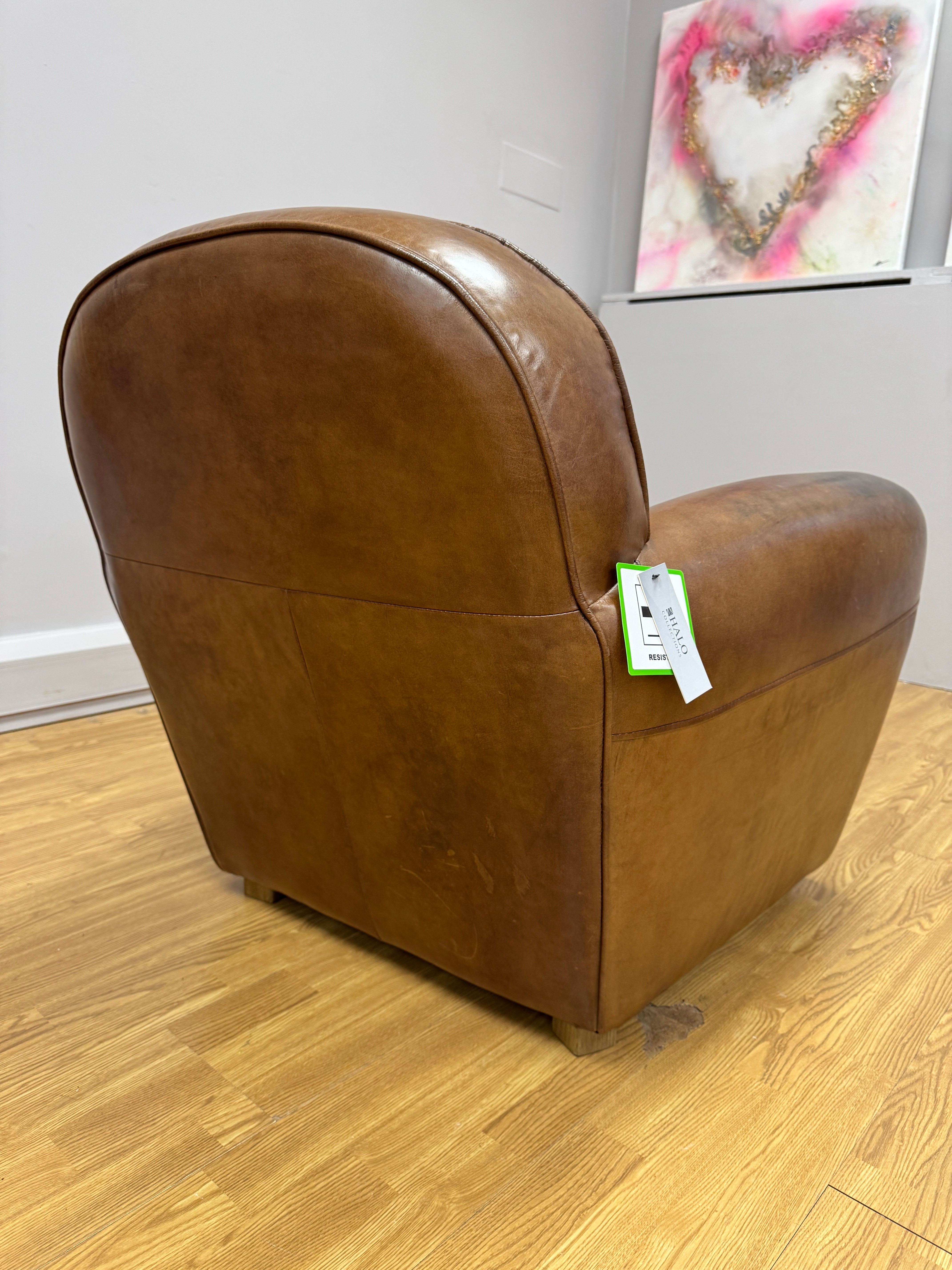 Halo Gentleman's classic club chair in Cognac leather