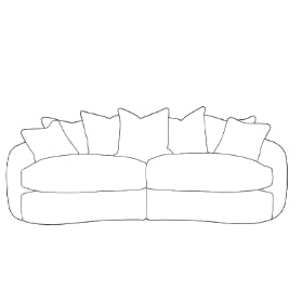 Logan 4 seater split cushion back sofa