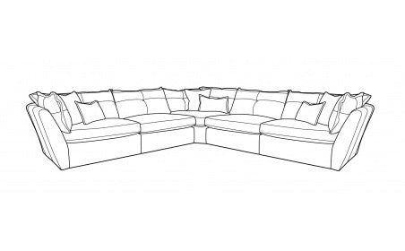 Sligo 2 corner 2 sofa group (equal sided corner sofa)