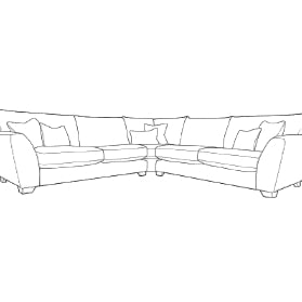 Mala 2 corner 2 sofa group (equal sided corner)