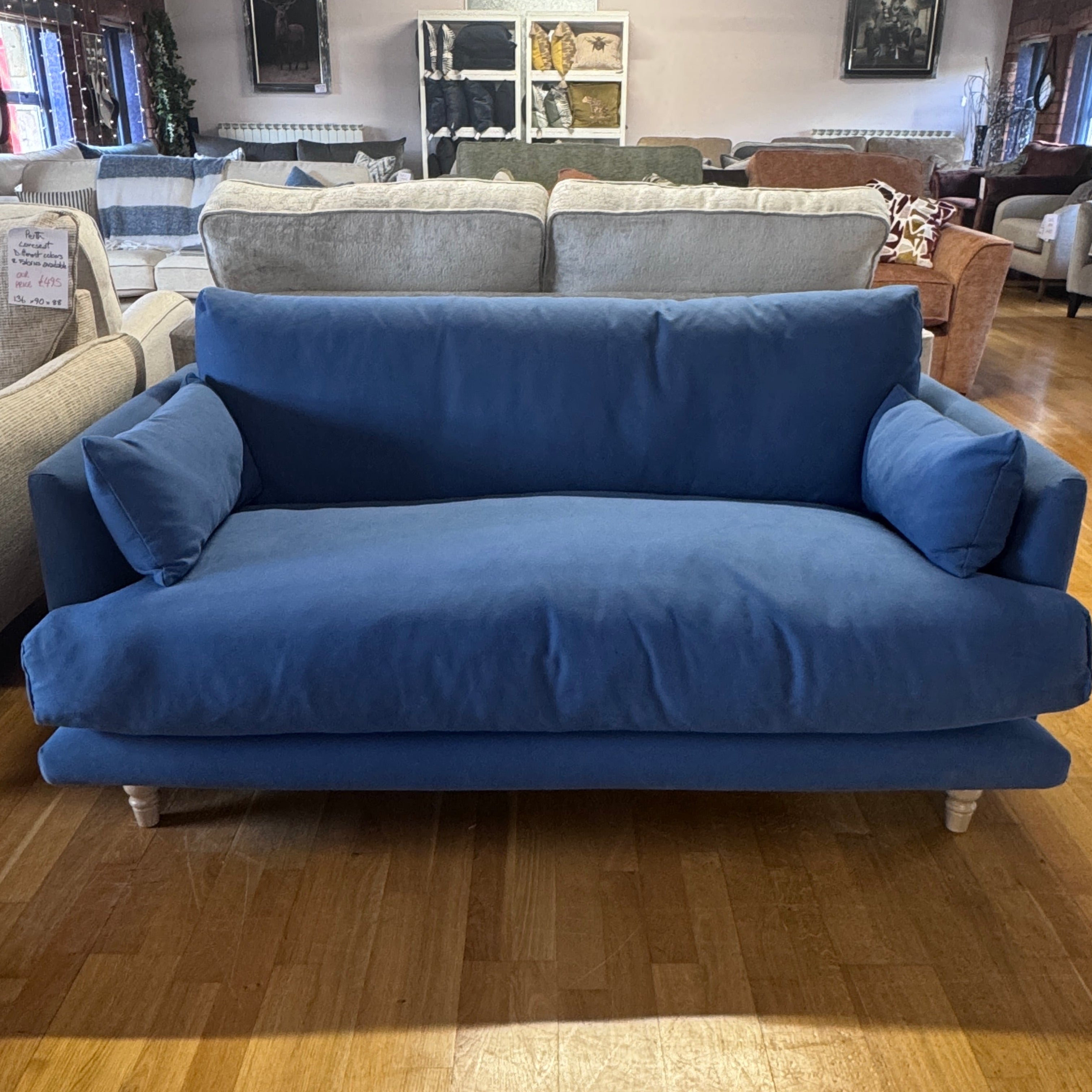 Big Easy large left facing 3 piece corner sofa in Potted Plant green twill fabric (Copy)