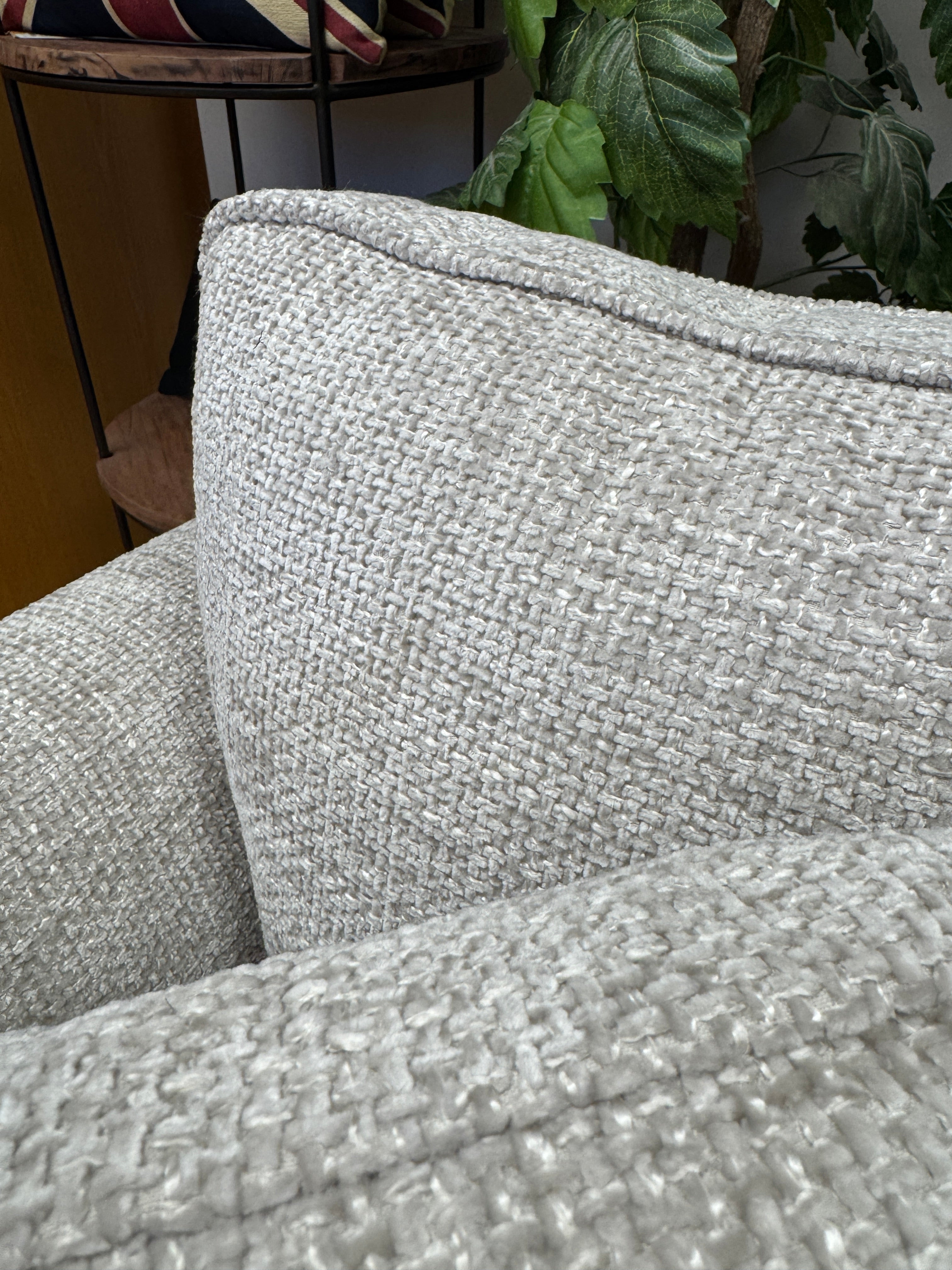 Tabitha from Furniture Village 4 seater sofa in Cream / Ivory chenille cross weave