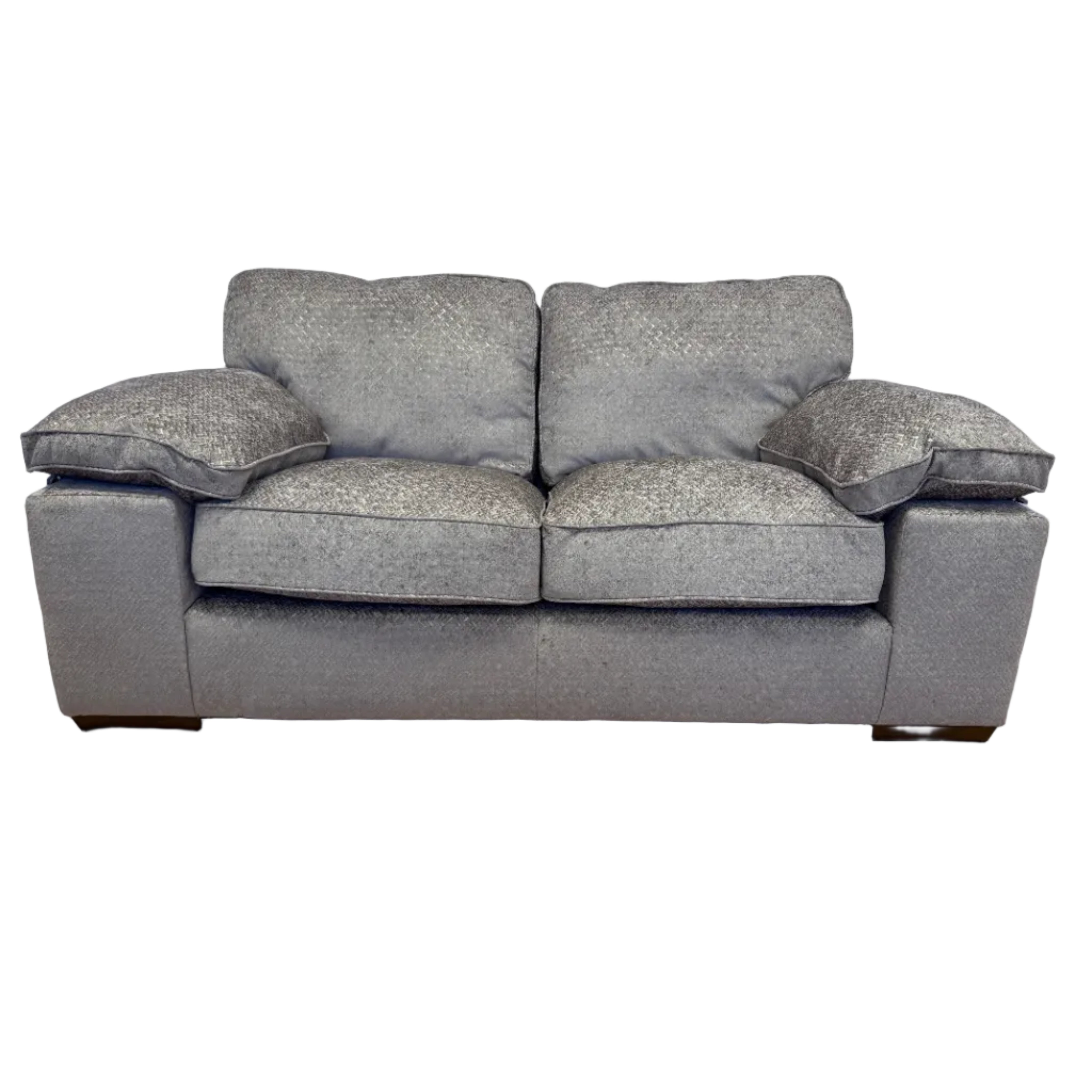 Cassie 2 seater standard back sofa in Mercury Mink fabric