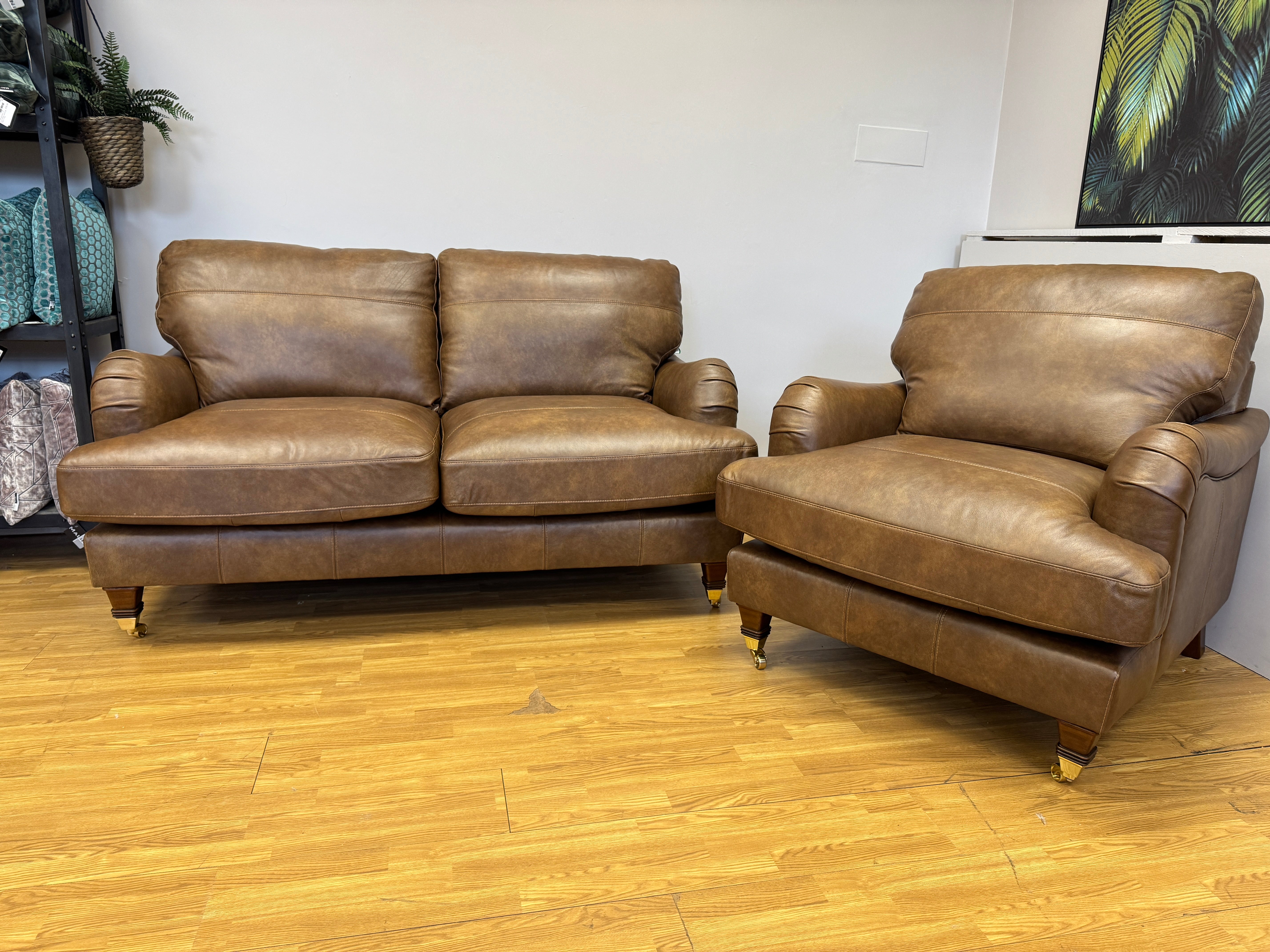 Beatrix 2 Seater Sofa in Napoli Tan leather