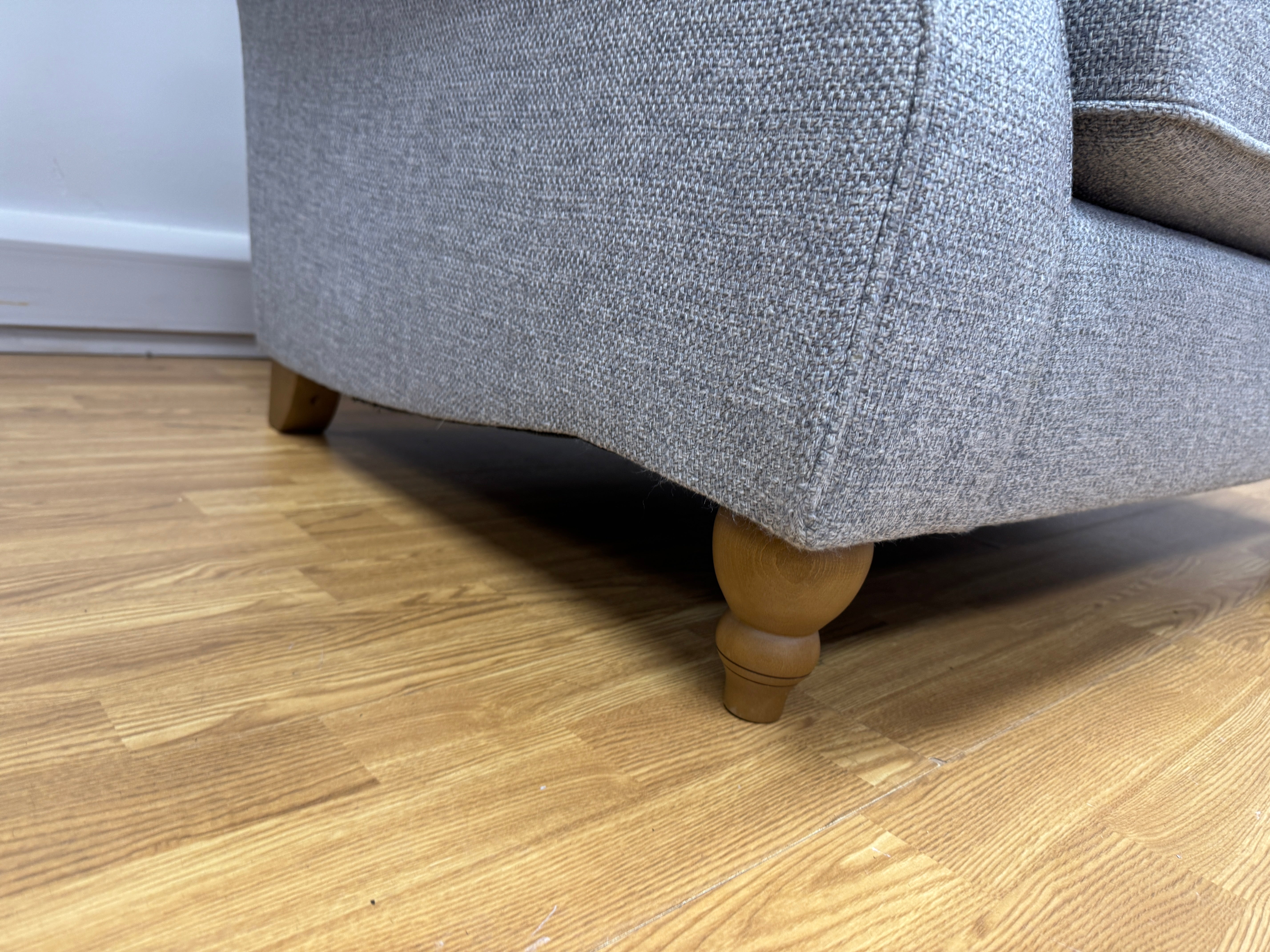 Next Ashford loveseat in Mid grey basket weave fabric