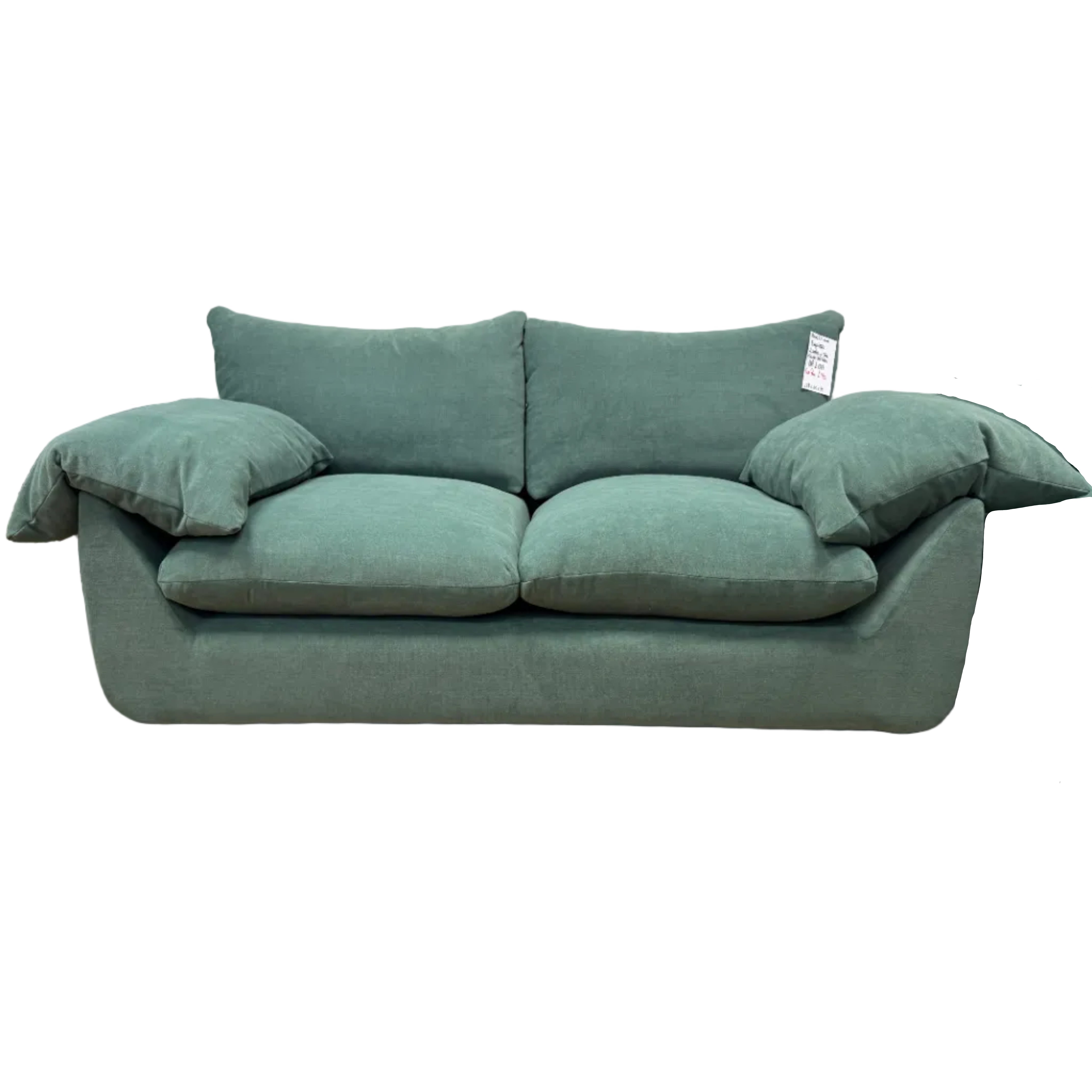 Bayside 2 seater sofa in Teal Midnight soft fabric