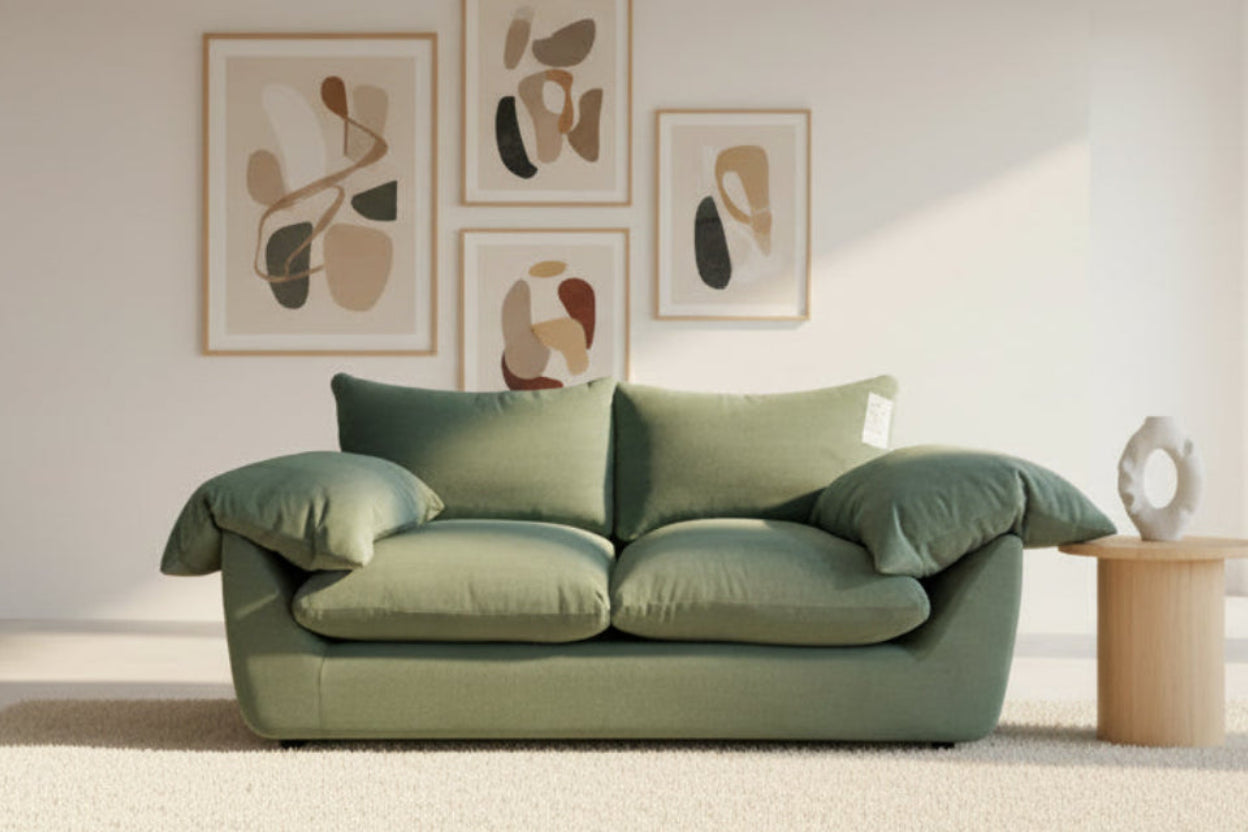 Bayside 4 seater sofa in Teal Midnight soft fabric