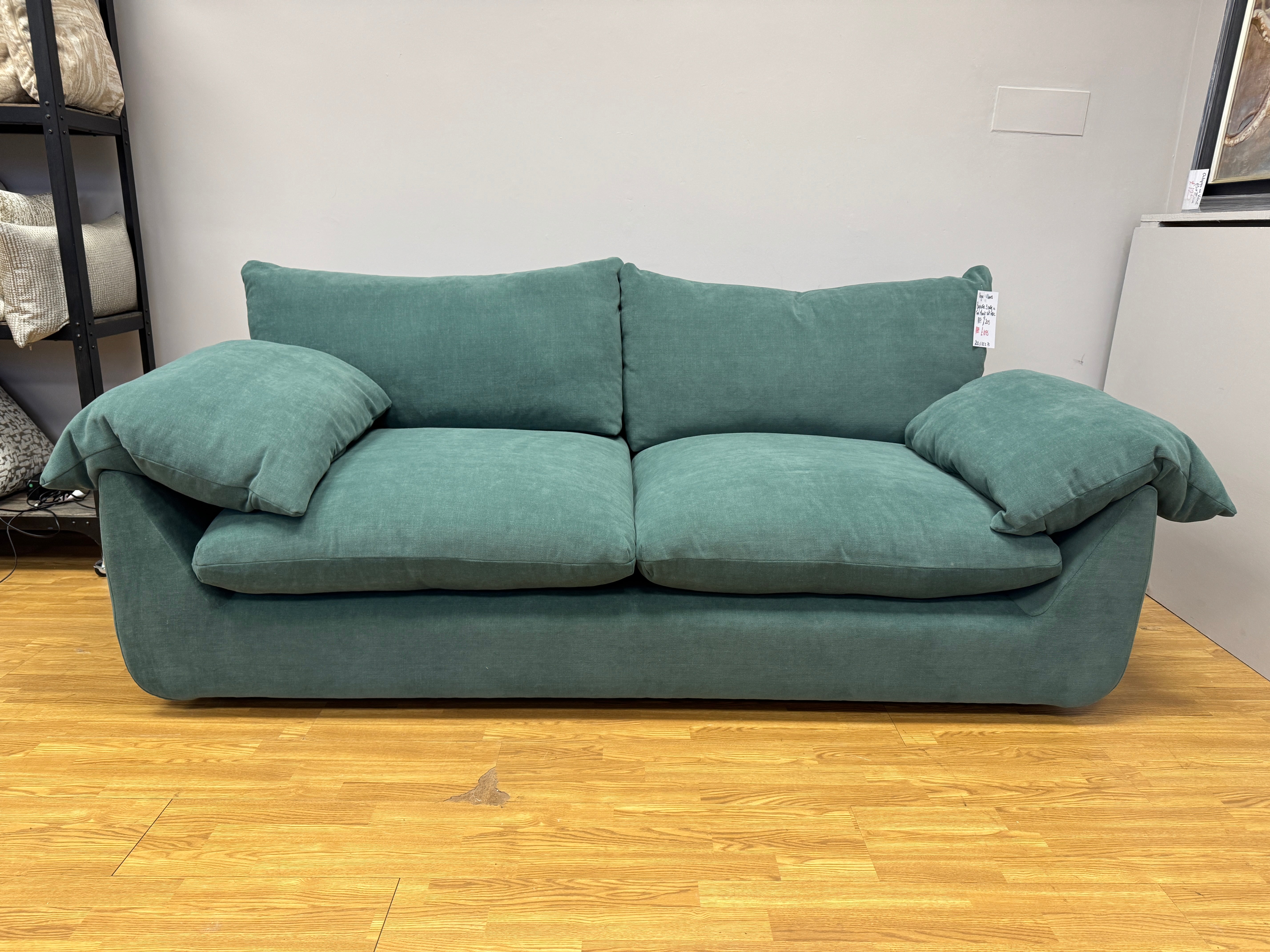 Bayside 4 seater sofa in Teal Midnight soft fabric