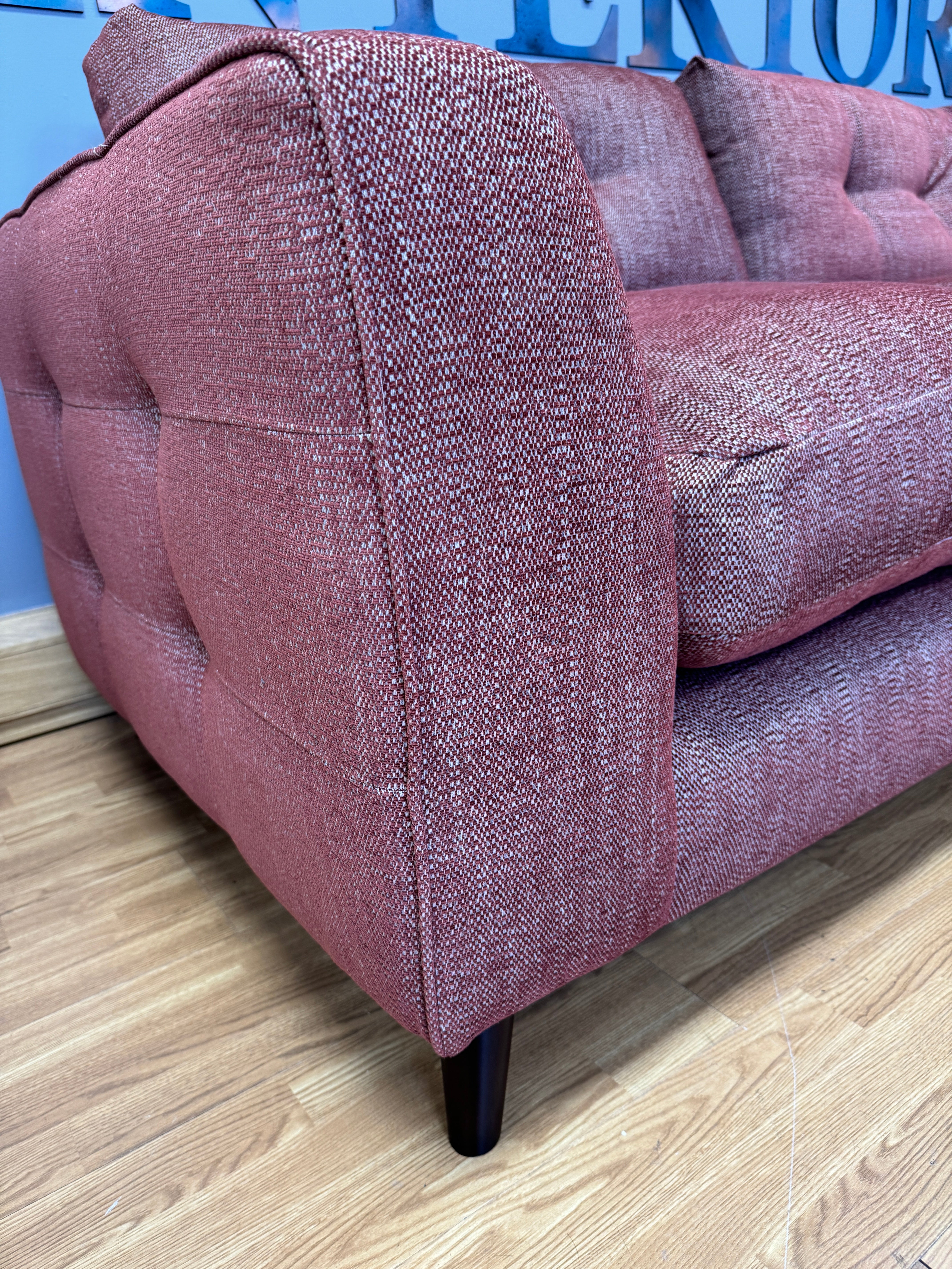 Grand Designs Farnham right facing 2 piece chaise sofa in terracotta mix weave