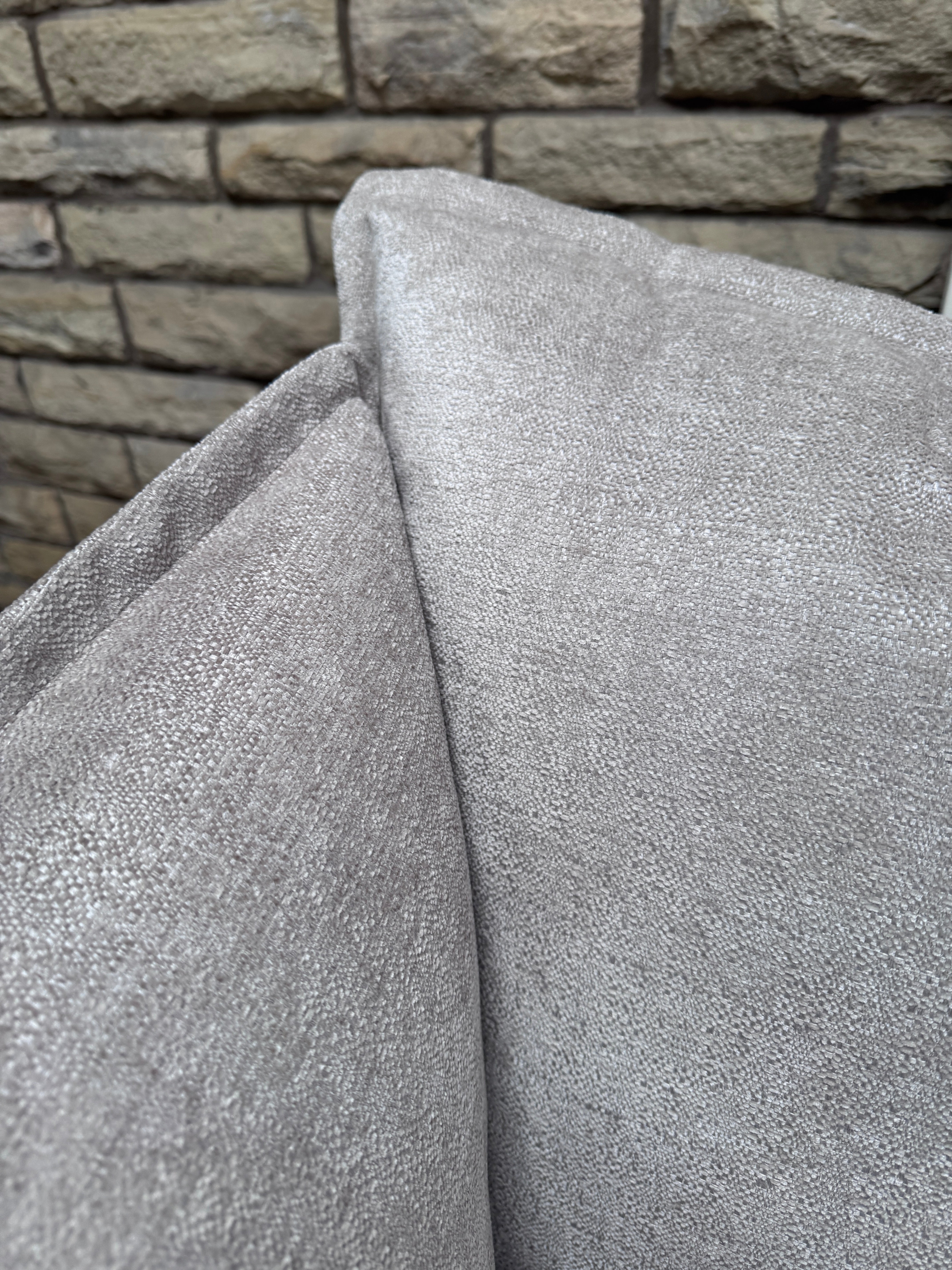 Luca large loveseat / cuddle chair / small sofa in Stone textured chenille fabric