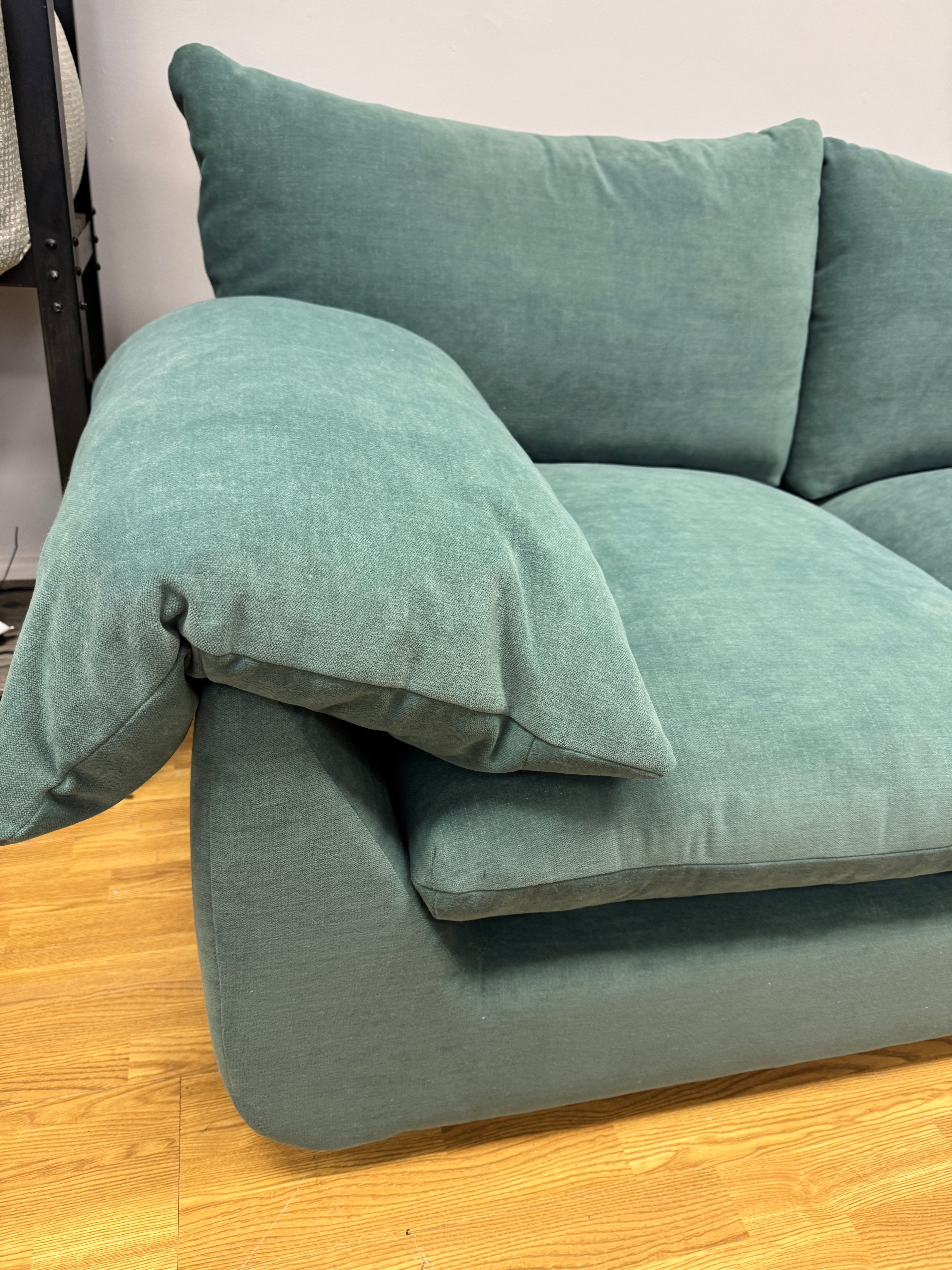 Bayside 4 seater sofa in Teal Midnight soft fabric