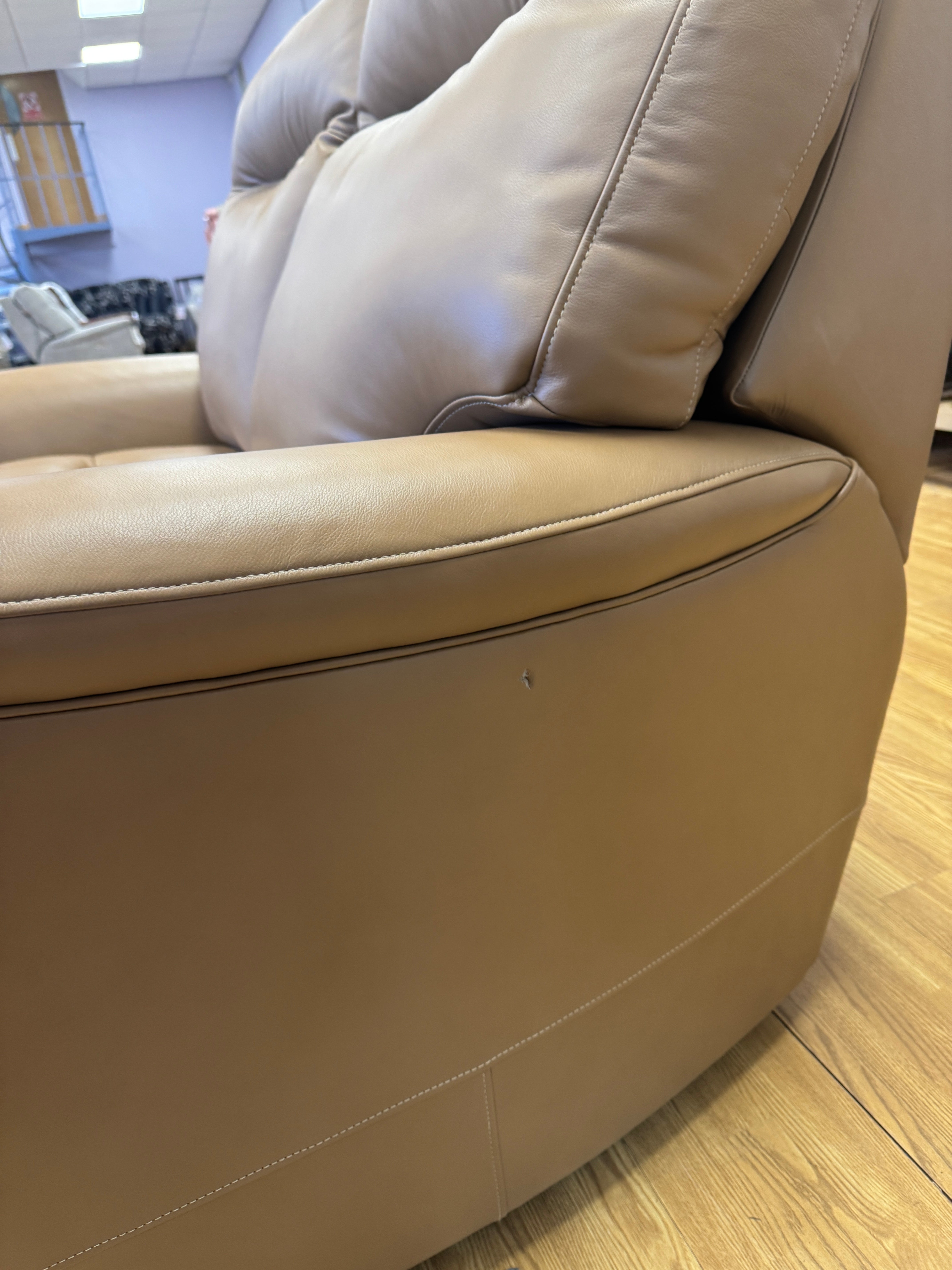 Parker Knoll Hudson 2 seater sofa in soft caramel brown leather