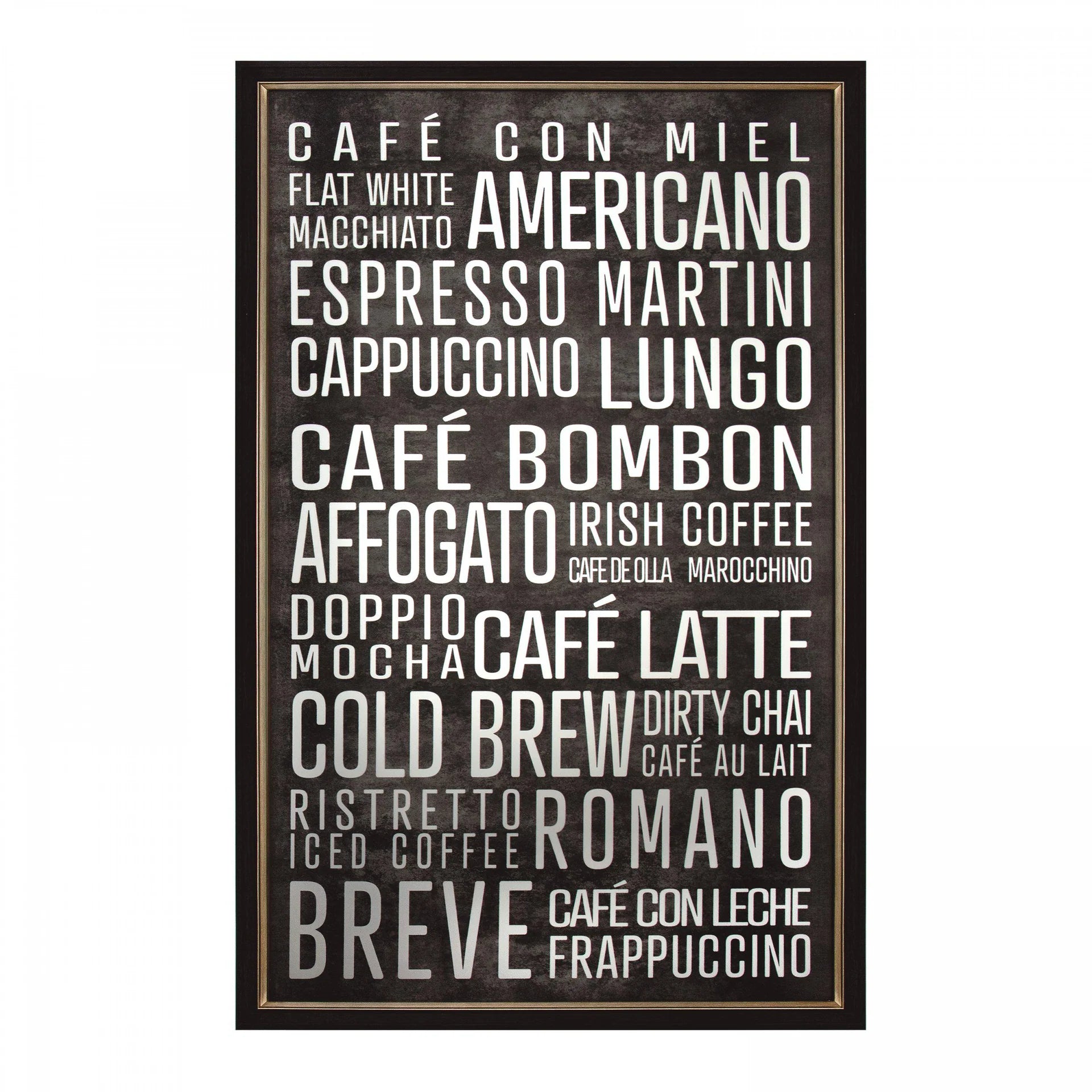 Coffee House Mirror framed wall art 55 x 85cm
