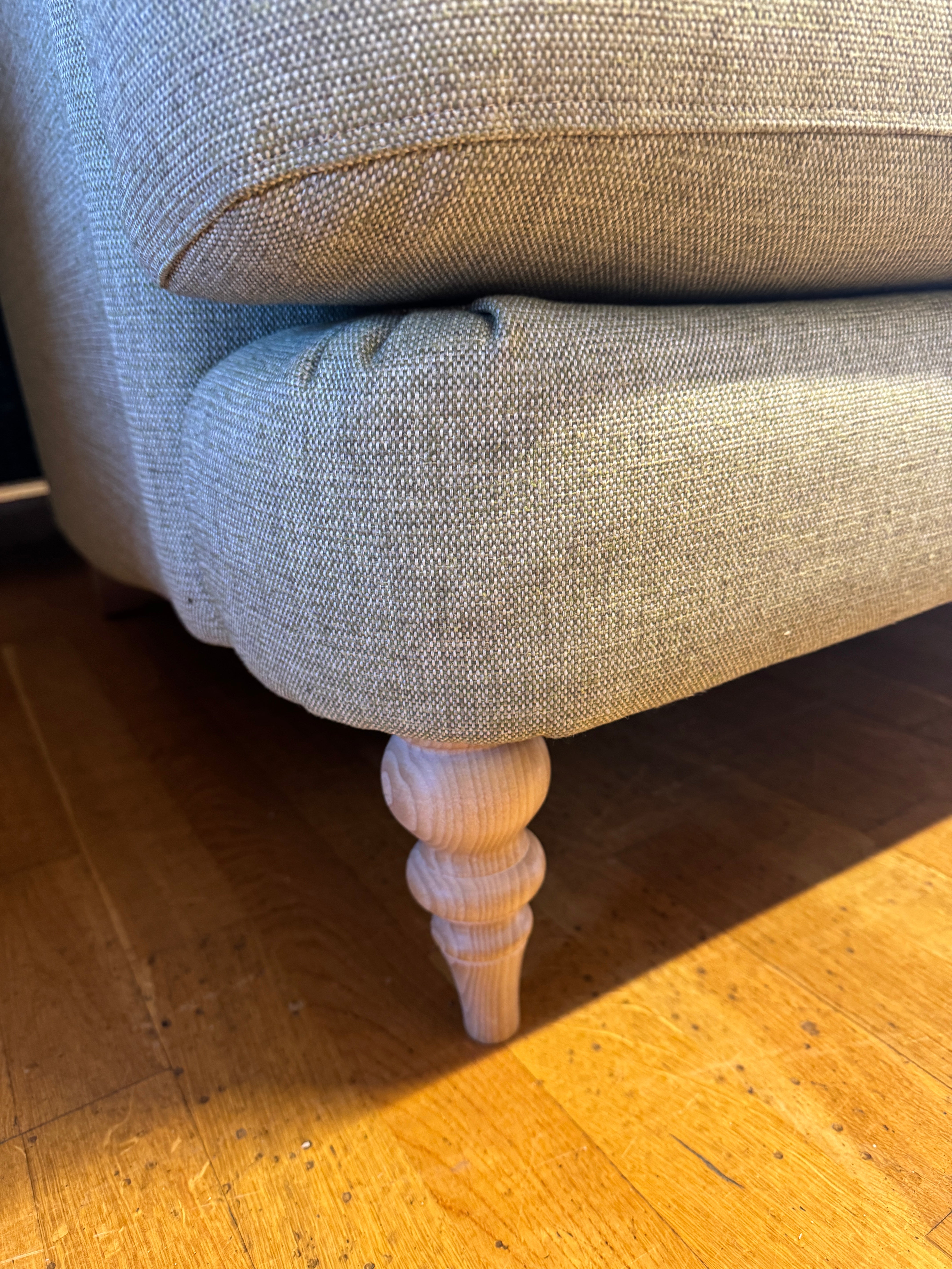 Otley 2 seater standard back sofa in Aston Green Aquaclean fabric