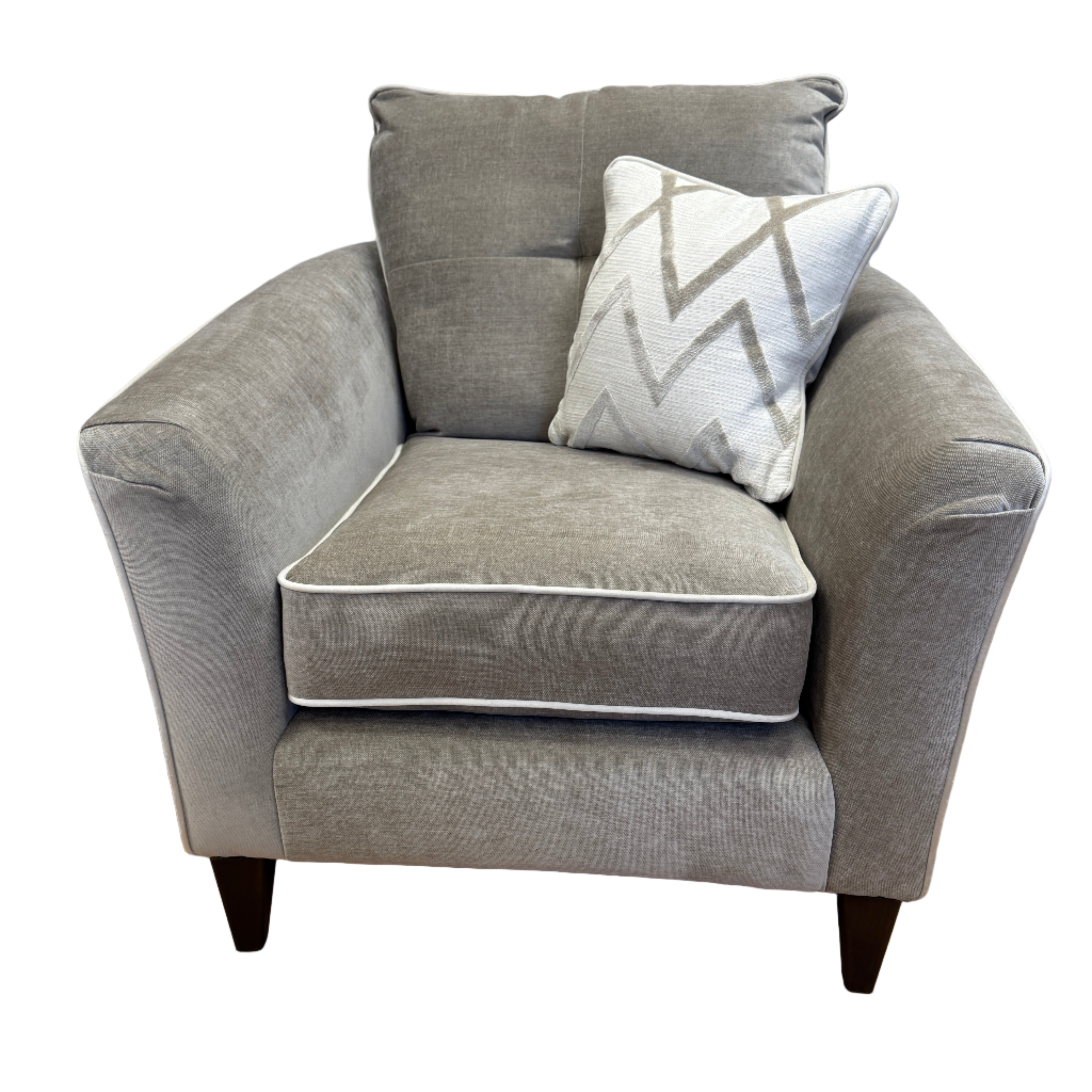 Soho accent Armchair in Garda Acier taupe fabric
