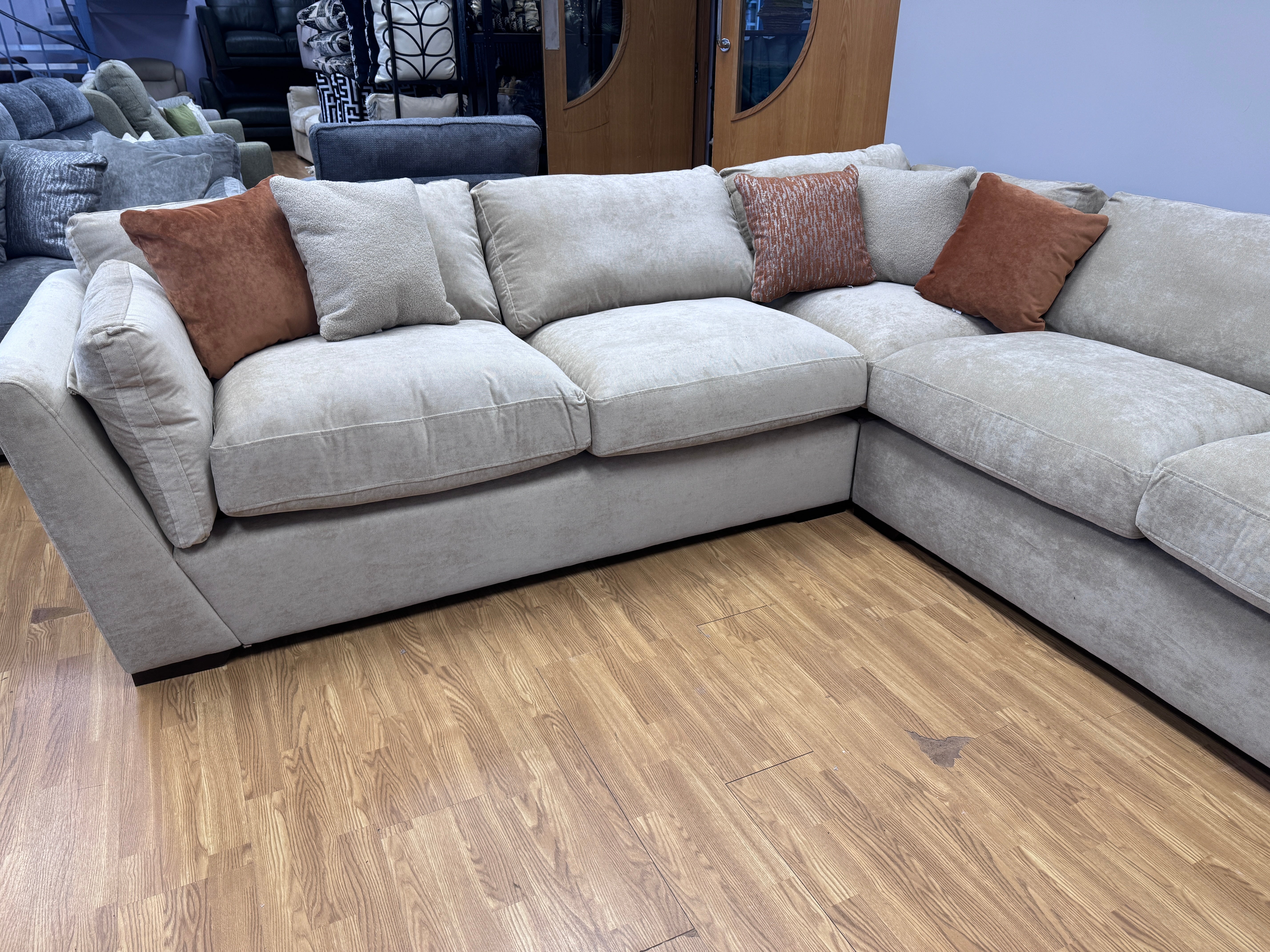 Phoenix 2 corner 2 (3 piece) corner sofa in Kingston Beige fabric