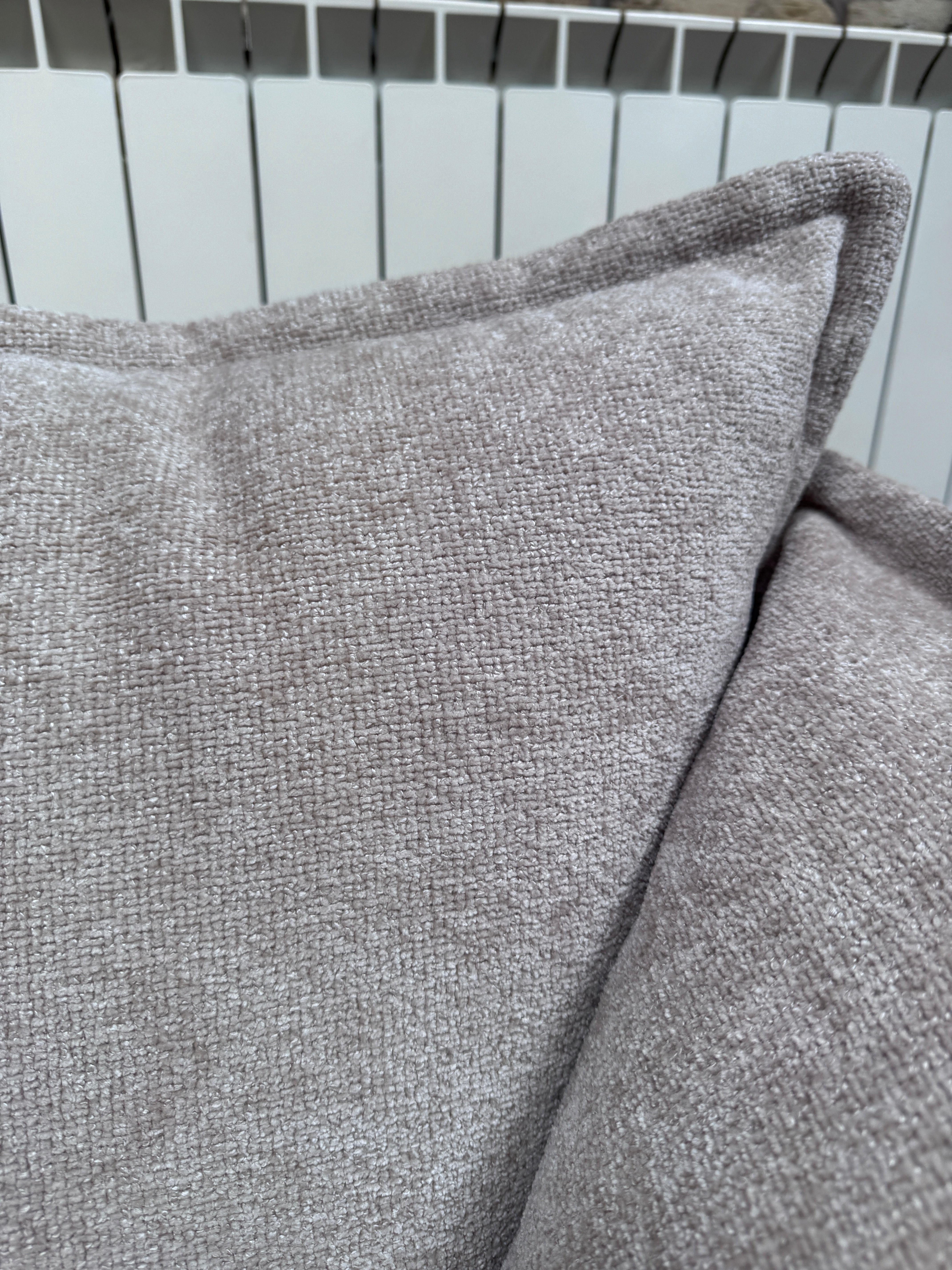Luca XL 4 seater split sofa in Truffle basket weave chenille fabric