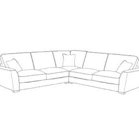 Foxford 2 corner 2 group sofa (equal sided corner) Standard or Cushion Back