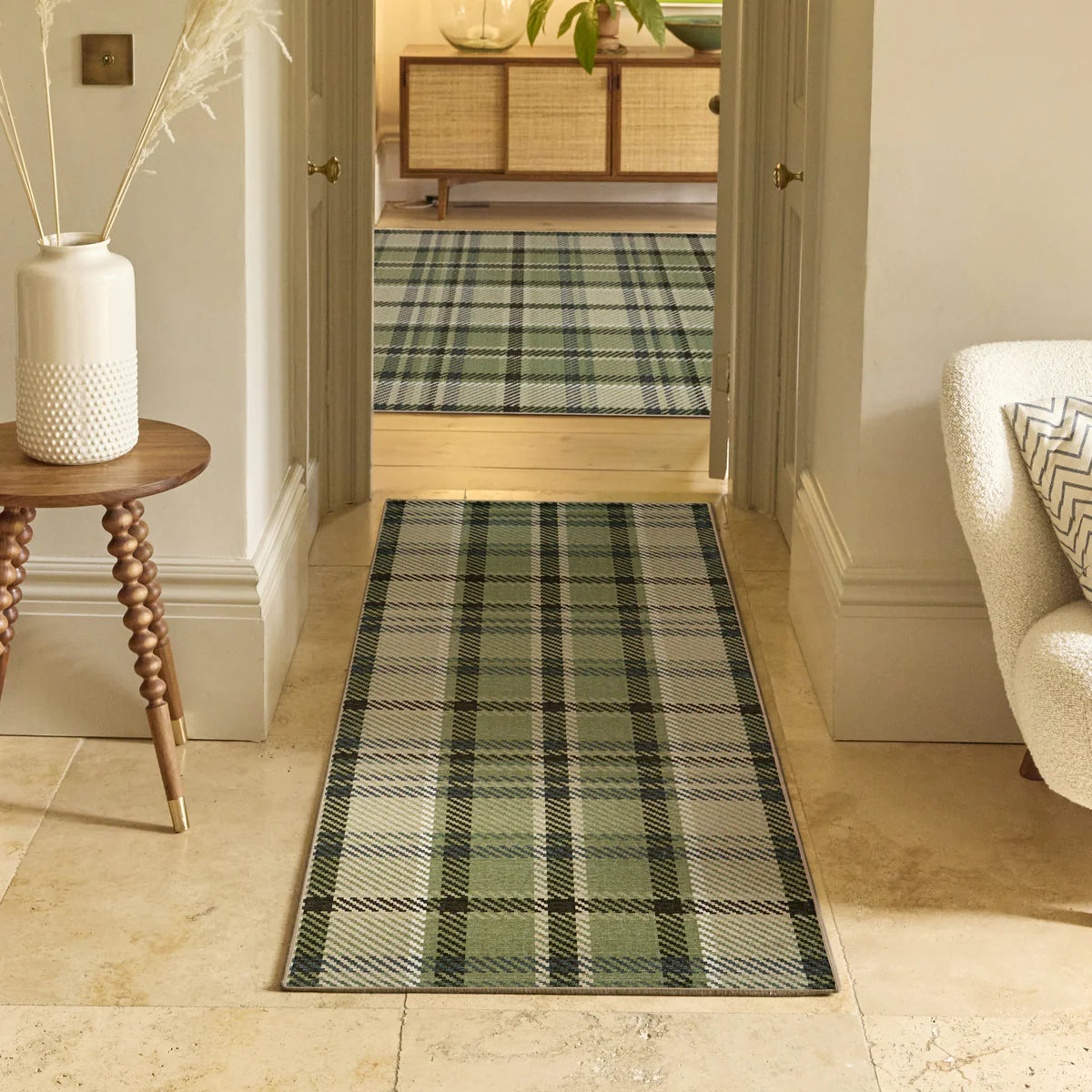 Eco-Washable Rug Heritage Collection in Isla Plaid (4 sizes available)
