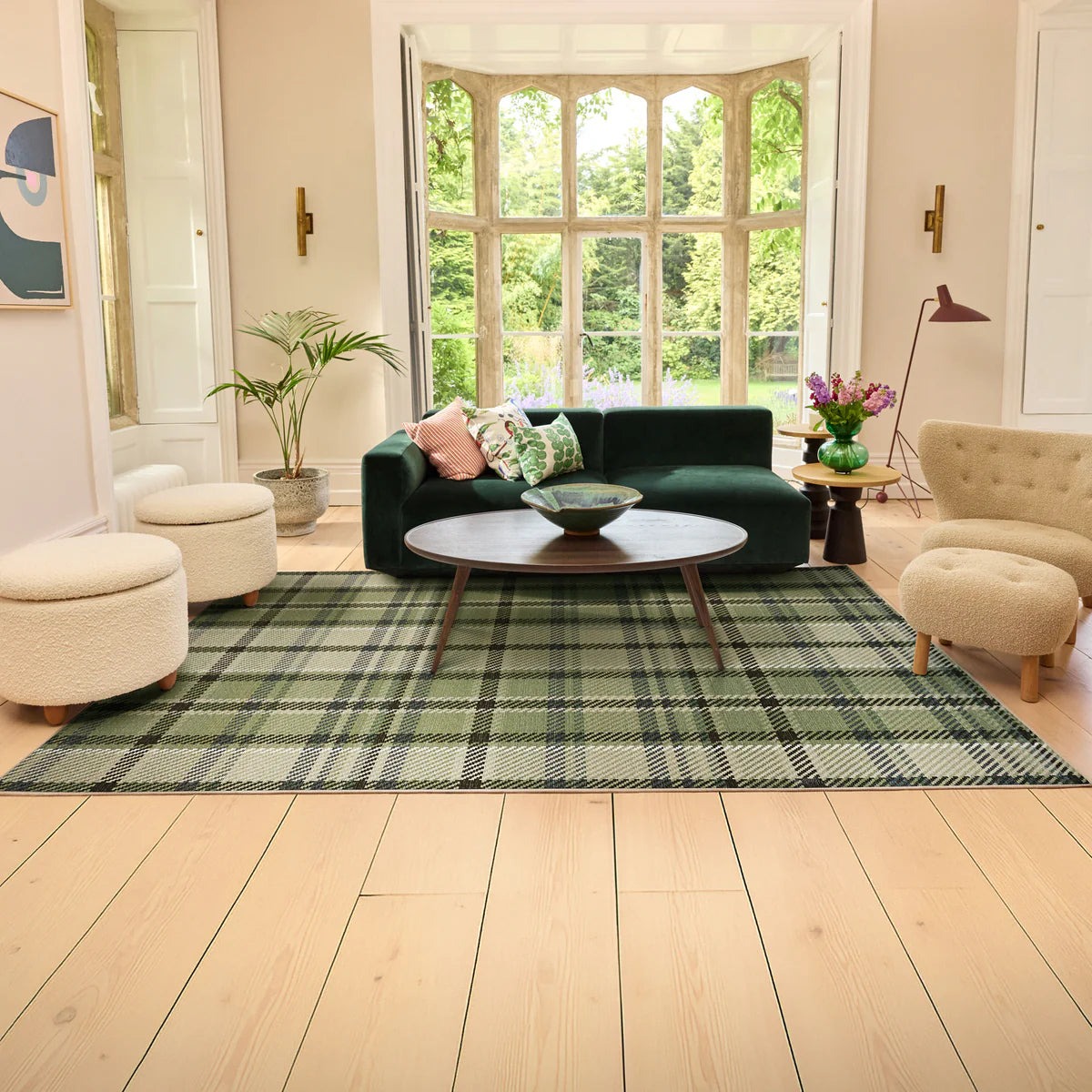 Eco-Washable Rug Heritage Collection in Isla Plaid (4 sizes available)