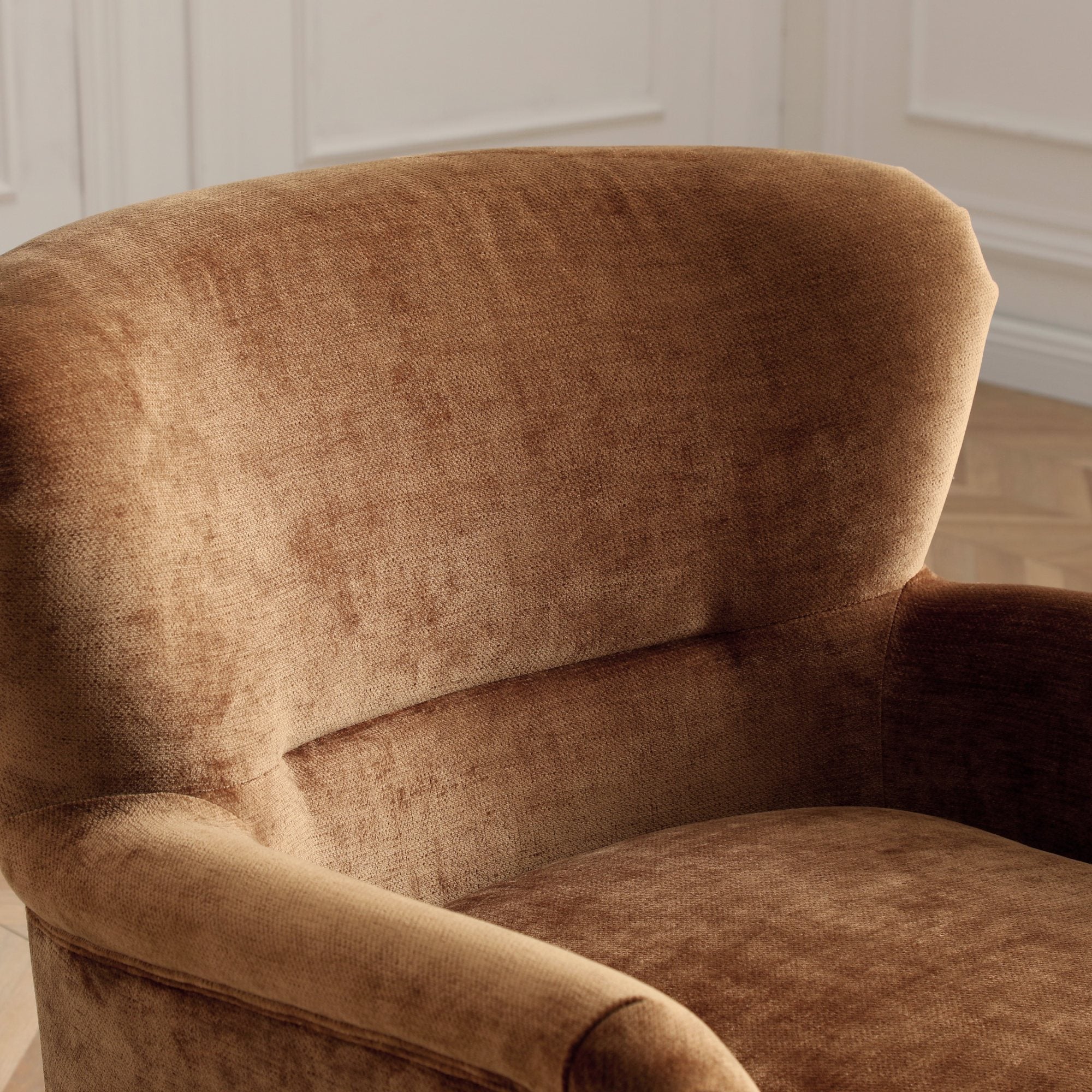 Rosie small wingback inspired chair in Luxe chenille