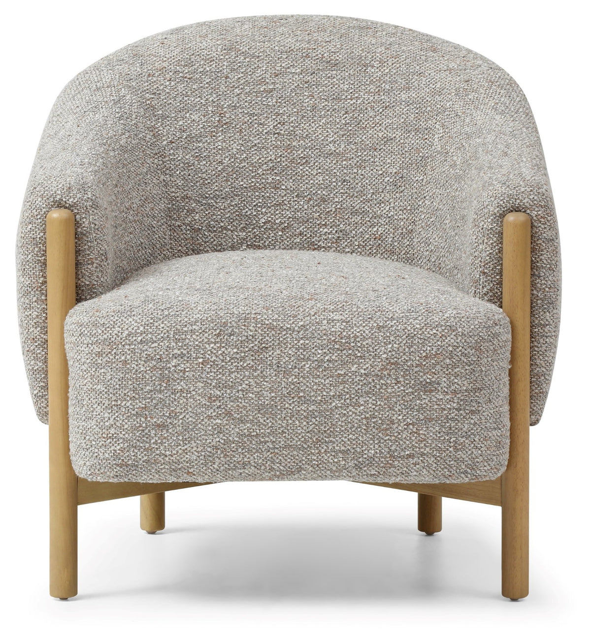 Suzie barrel style chair in Luxe boucle