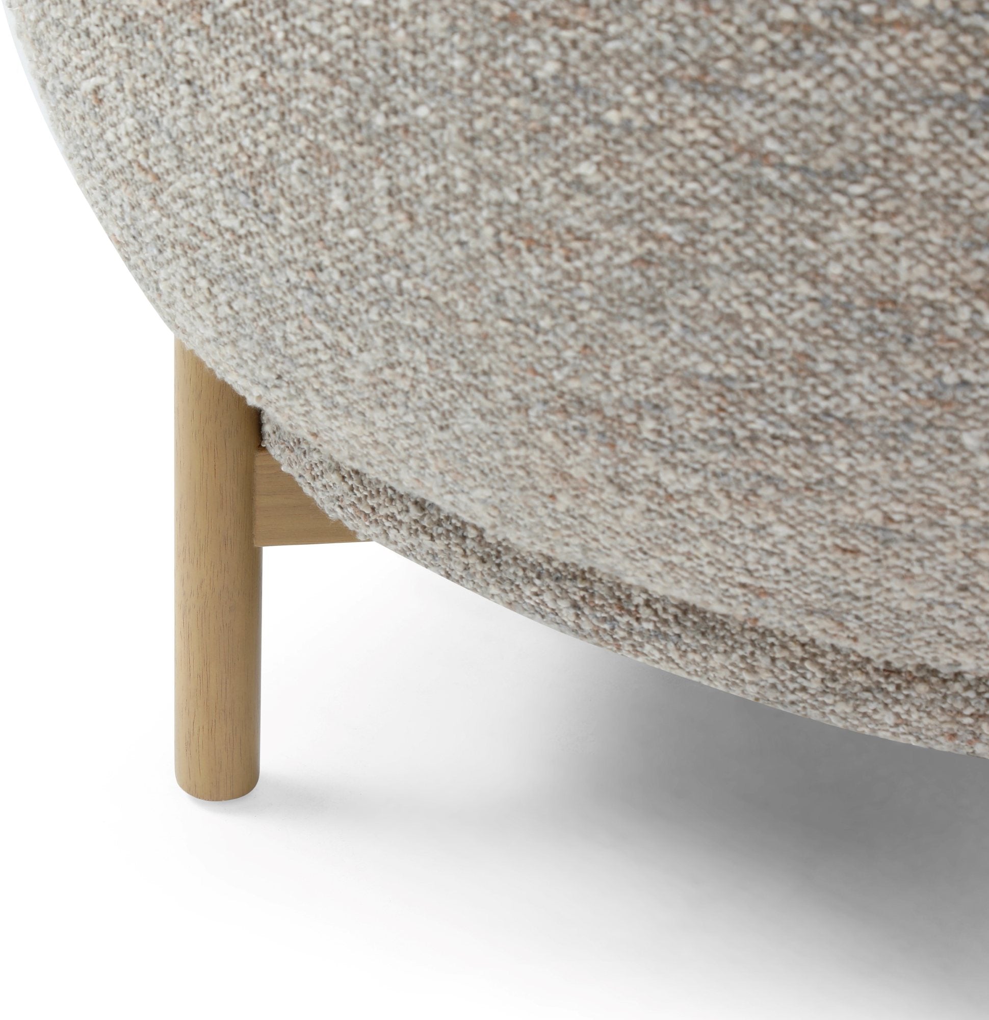 Suzie barrel style chair in Luxe boucle