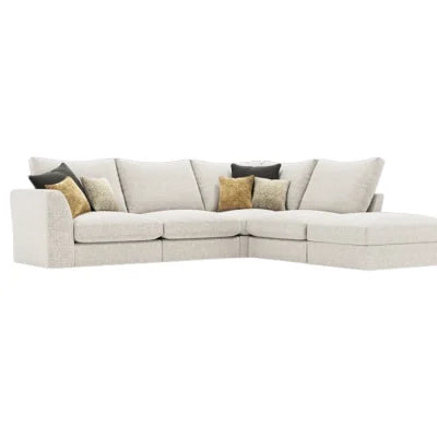 Morris left or right facing large open chaise sofa with footstool