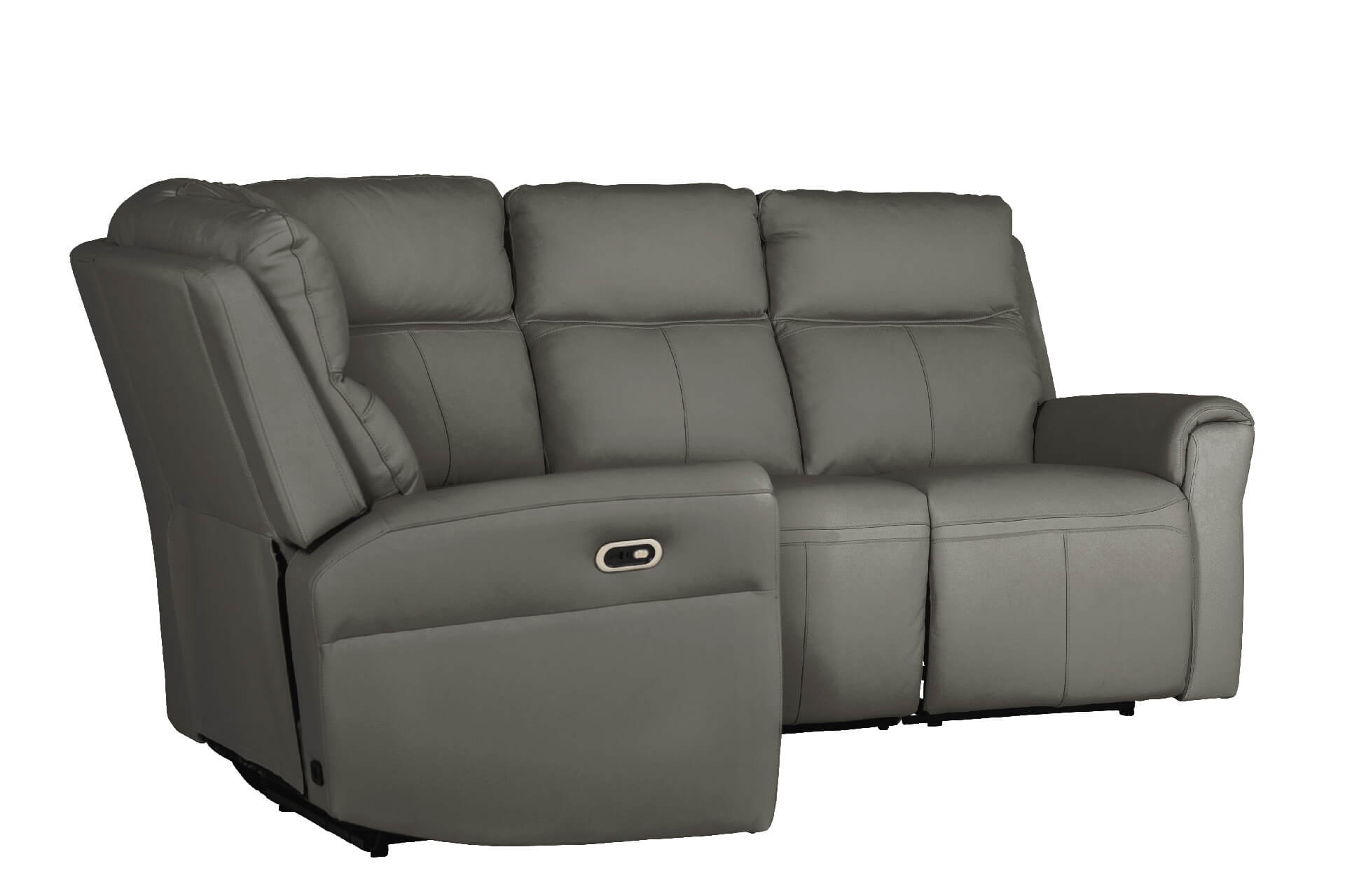 Rennie 4 piece electric reclining corner group sofa in full leather (left or right sided corner)