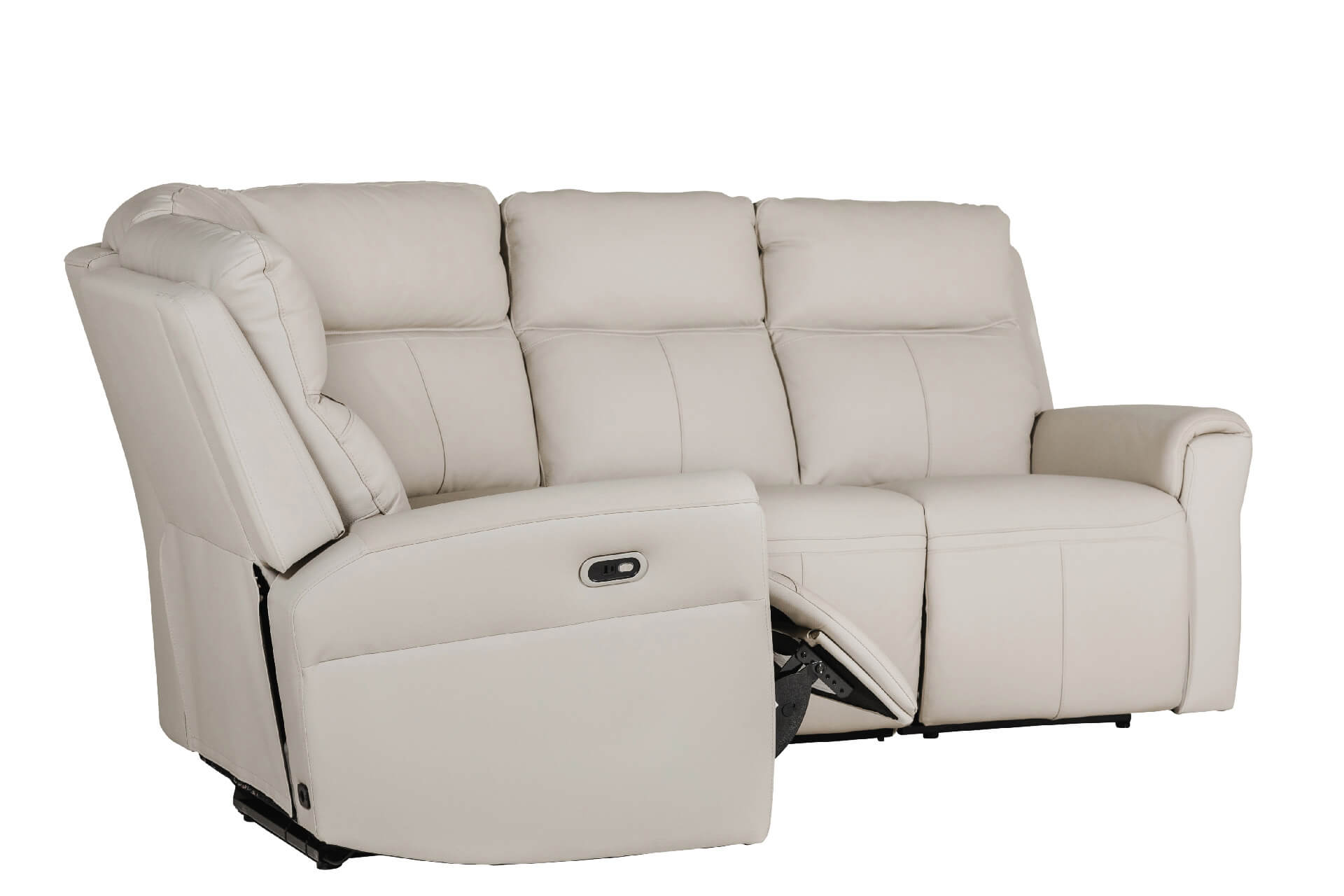 Rennie 4 piece electric reclining corner group sofa in full leather (left or right sided corner)