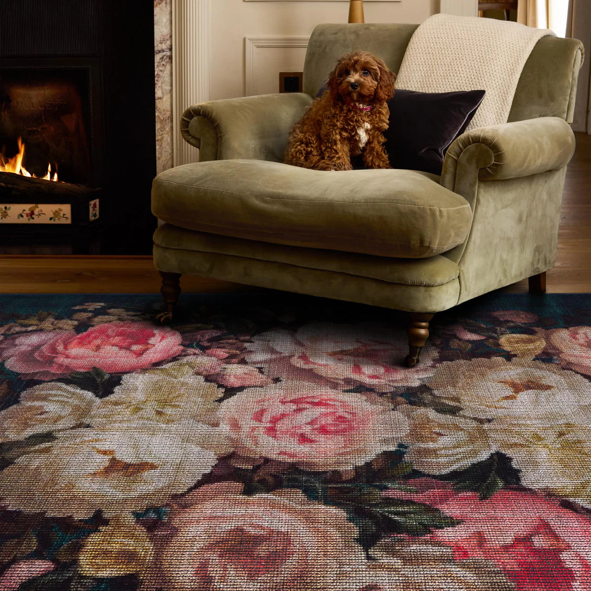 Eco-Washable Rug Signature Collection in Twilight Garden (4 sizes available)