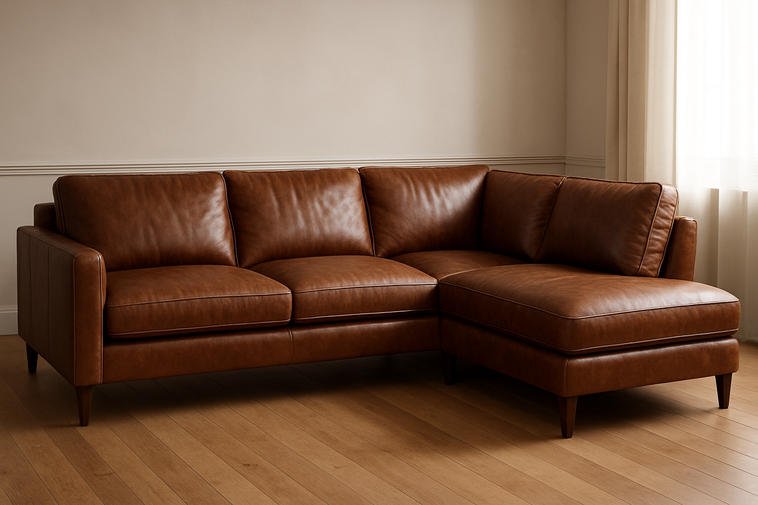 brown leather corner sofa