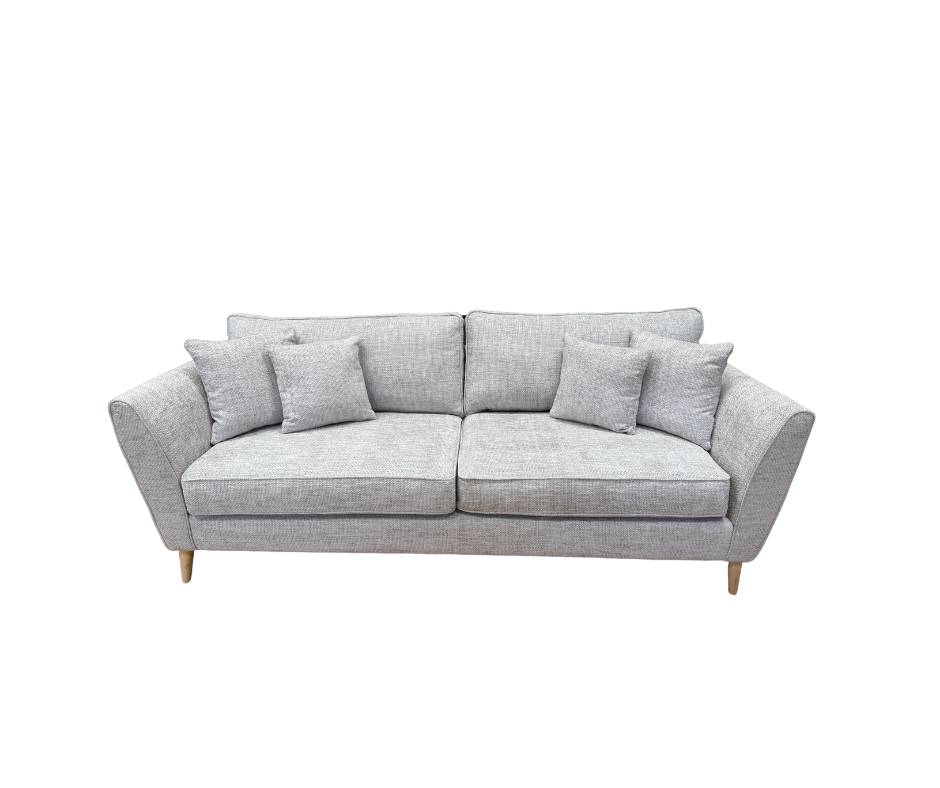 Tabitha from Furniture Village 4 seater sofa in Cream / Ivory chenille cross weave