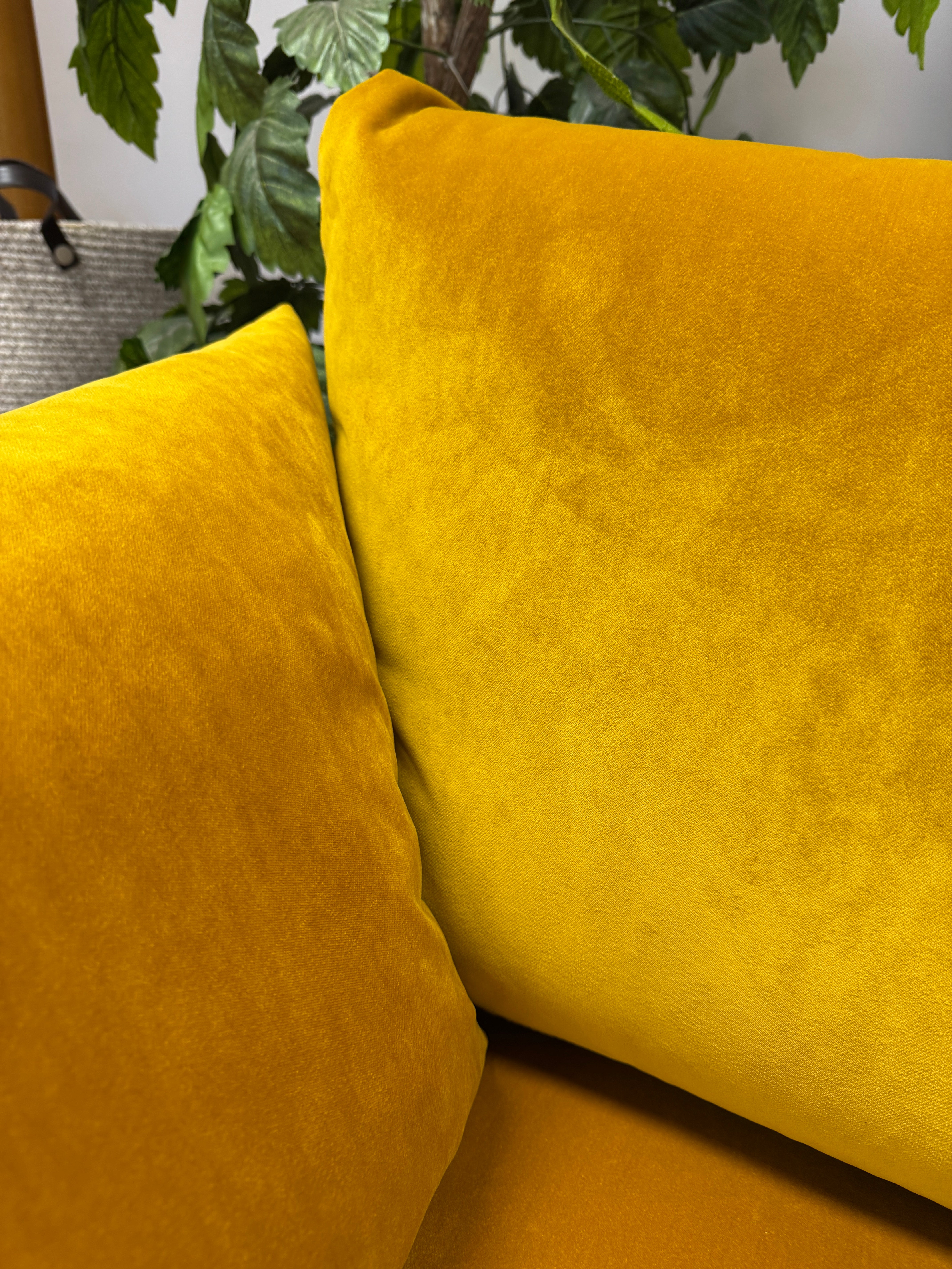 Loaf Groover right facing 3 piece corner sofa in Butterscotch clever velvet