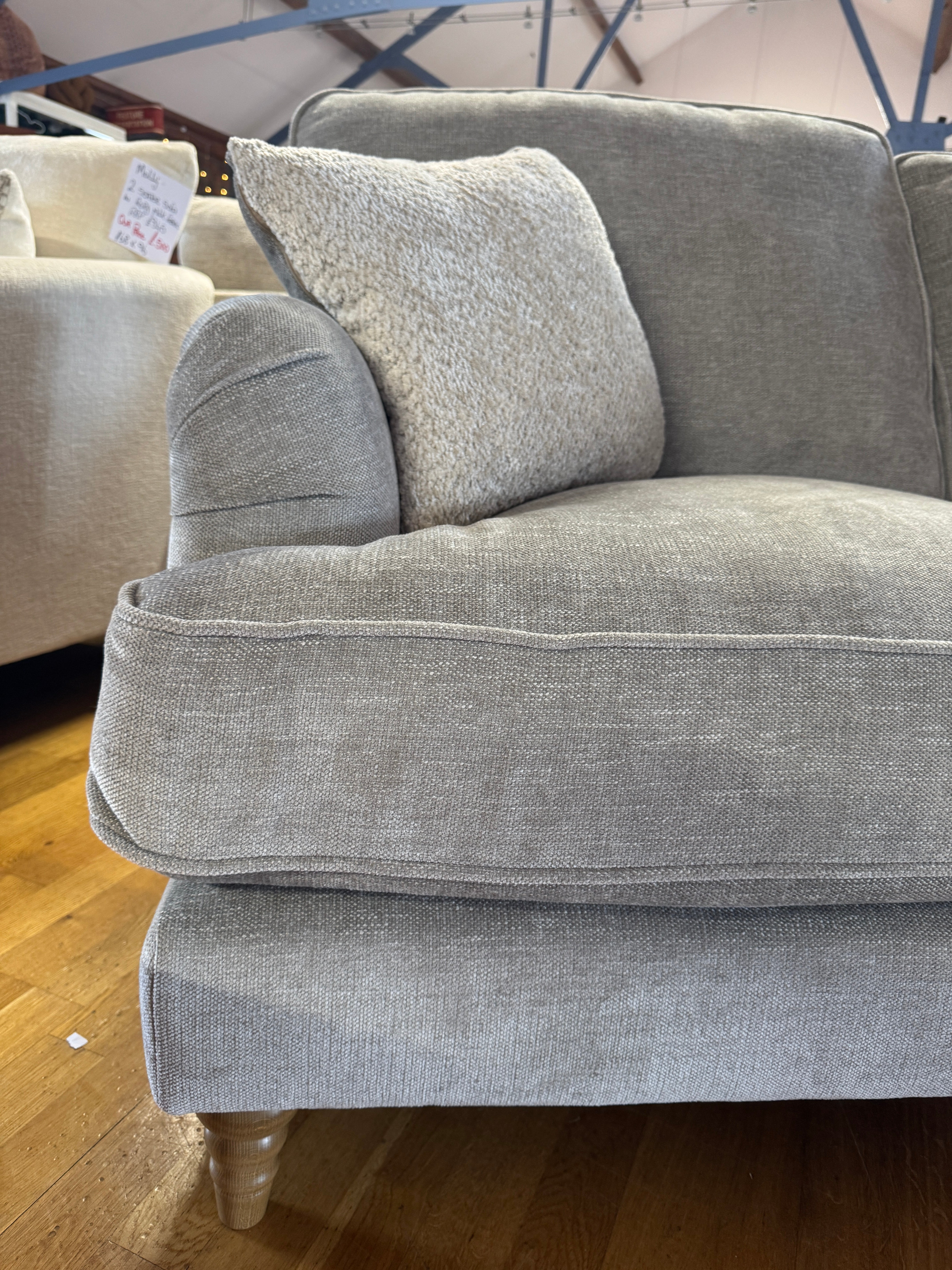 Beatrix 2 Seater Sofa in Marlon Casper grey fabric