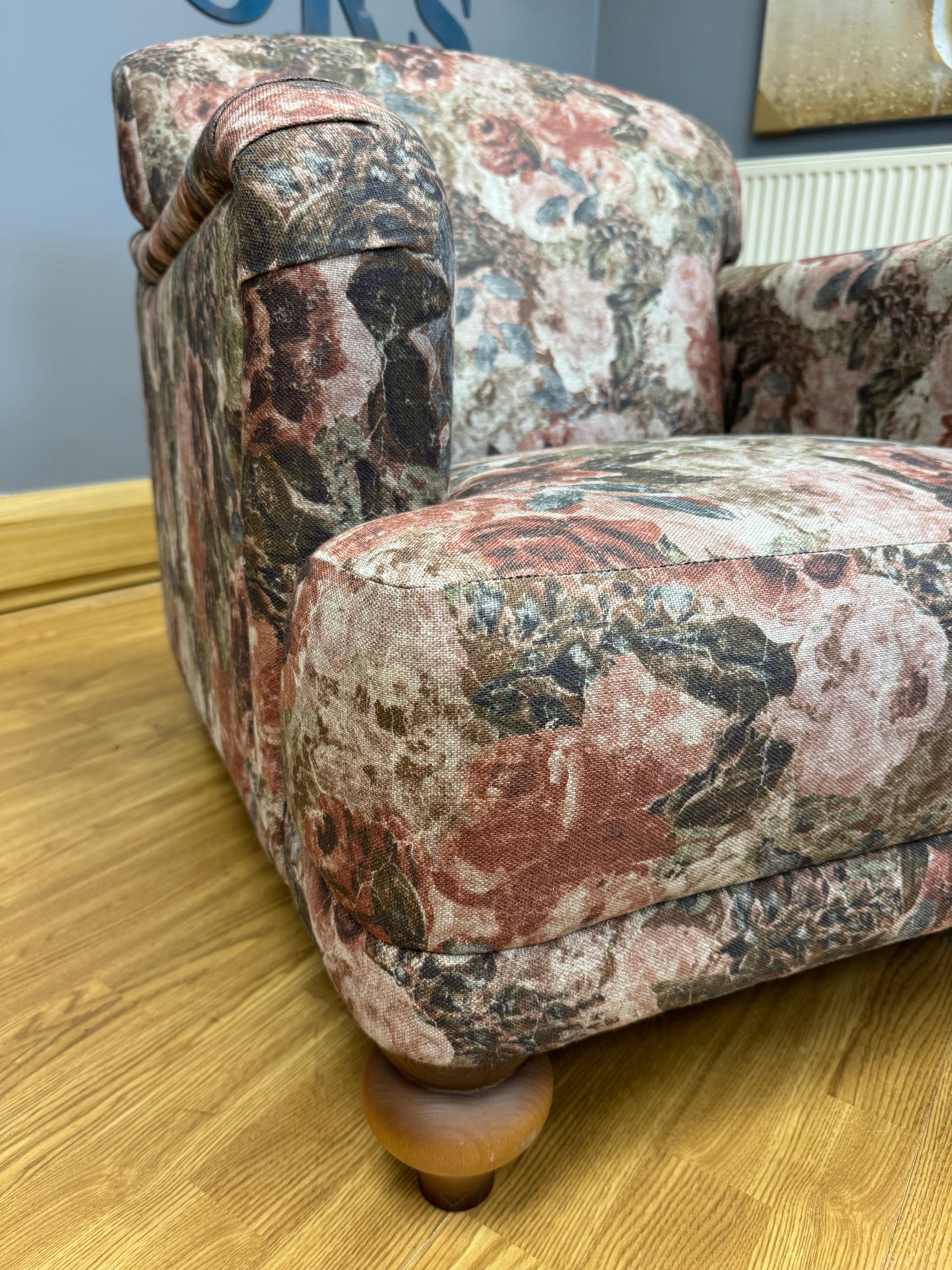 English Heritage Rosa accent chair in floral fabric