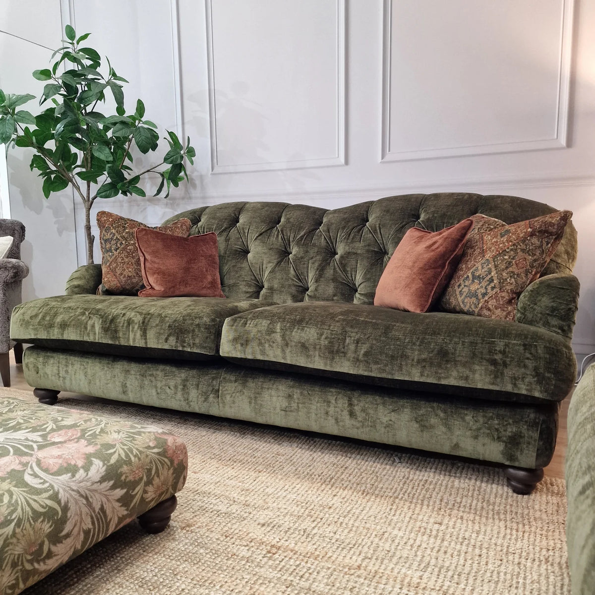 Derry 2 seater button back sofa