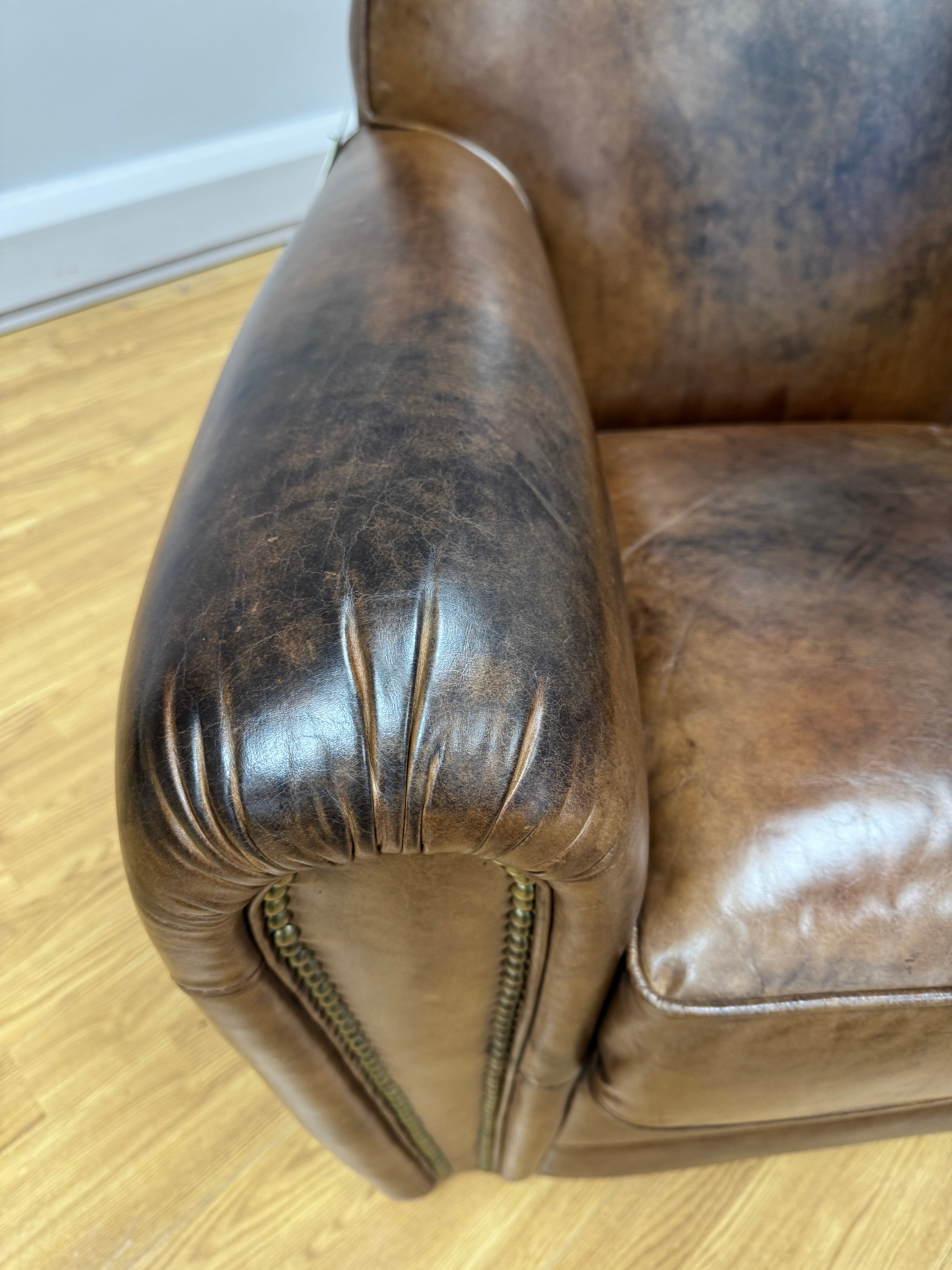 Halo Gentleman's classic club chair in Cognac leather