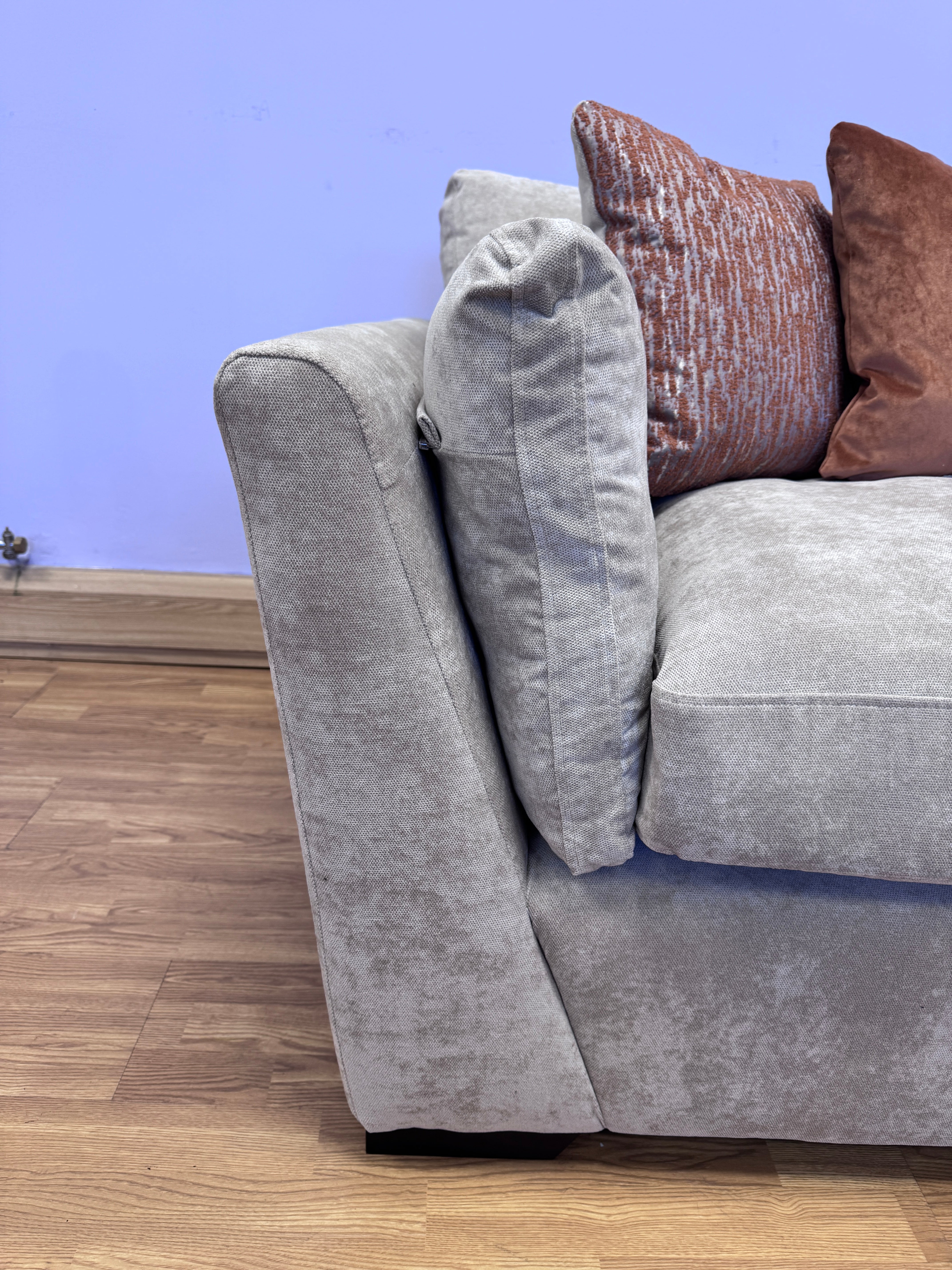 Phoenix 3 seater standard back sofa in Kingston Beige fabric