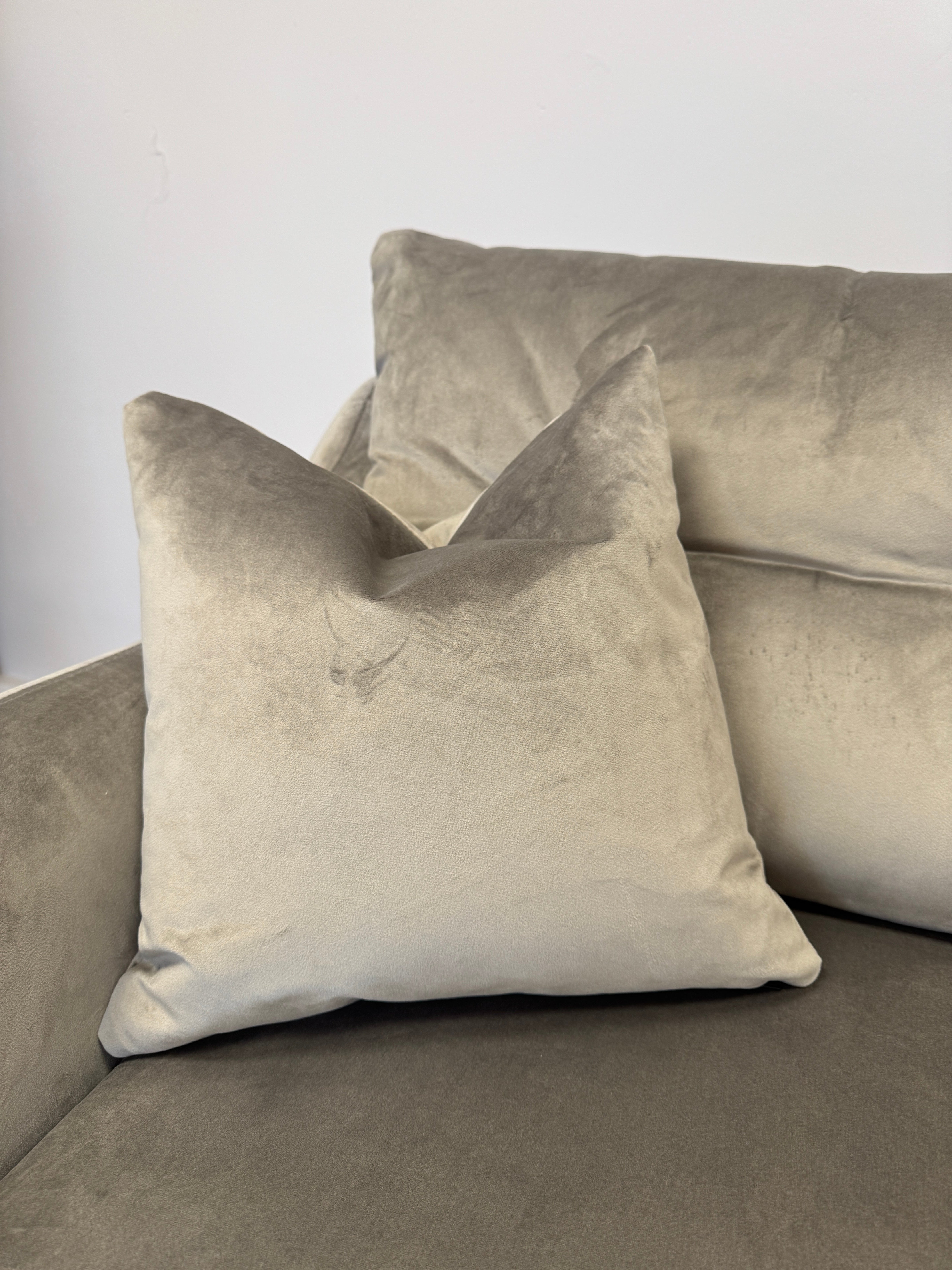 Ambleside 3 seater standard back sofa in Lumino Slate velvet