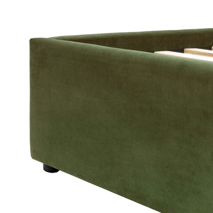 Arc Kingsize Bedframe - available in Green, Red, Blue & Grey velvet