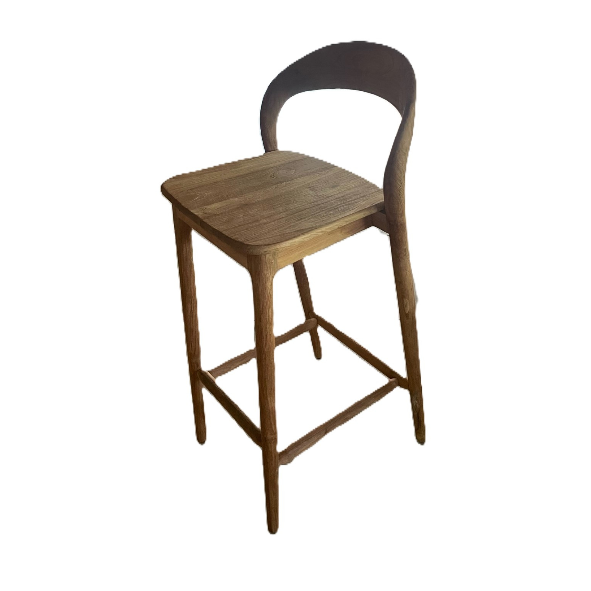 Olive wooden bar stool