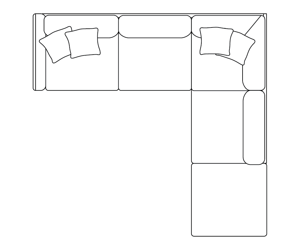 Perth 2 corner 1 open ended group sofa (left or right facing chaise)