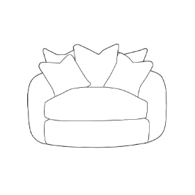 Logan Cushion Back Loveseat (Swivel Base)